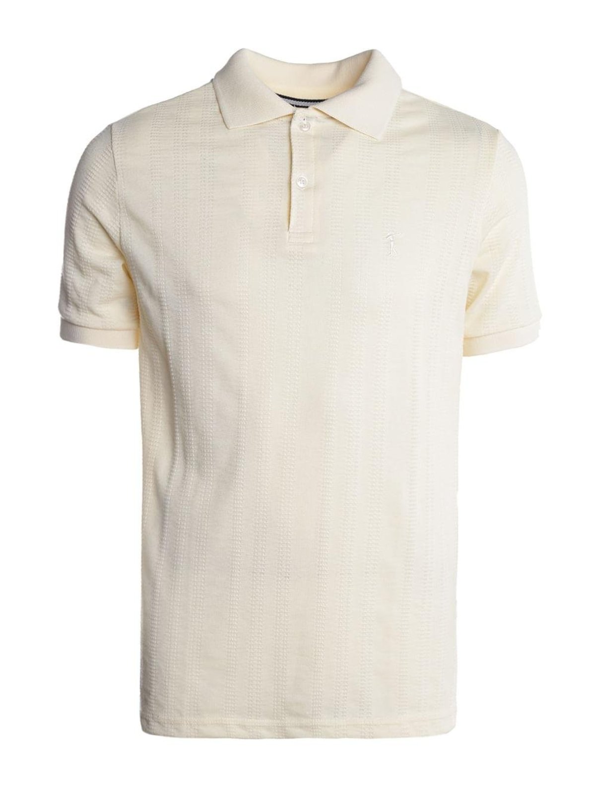 Polo Trabalhada Manga Curta Masculina BEGE