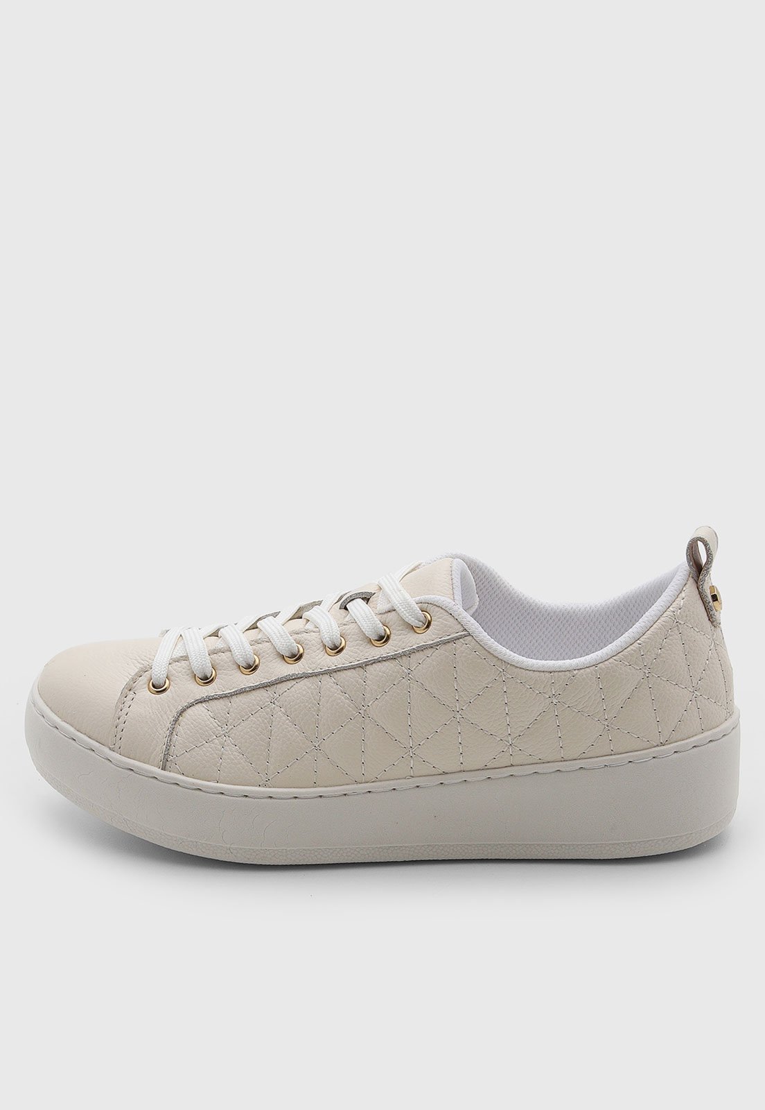 Tênis Feminino Jorge Bischoff Couro Matelassê Branco