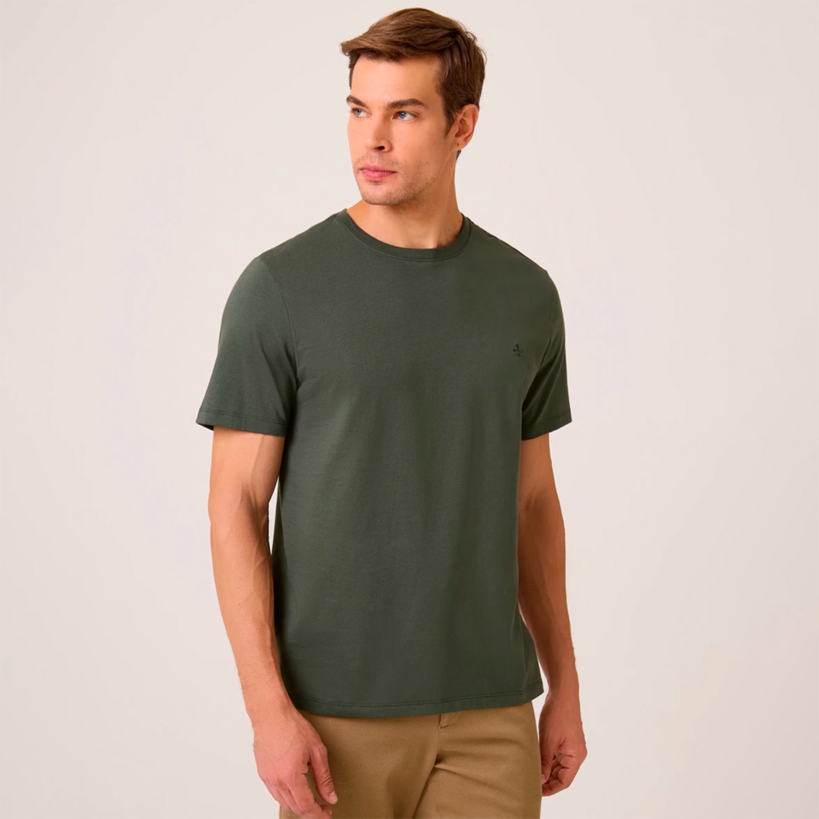 Camiseta Dudalina Essentials Pr26 Verde Militar Masculino