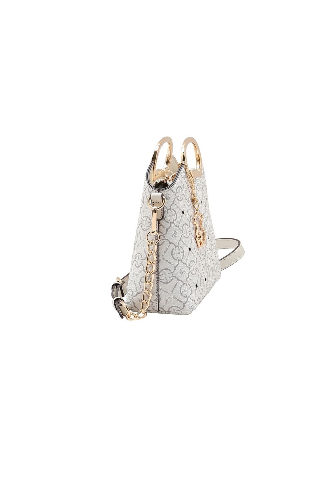 Vista 3 Bolsa Feminina Chenson Classic Cristal Casual e Social Original 3485364 café Chenson café