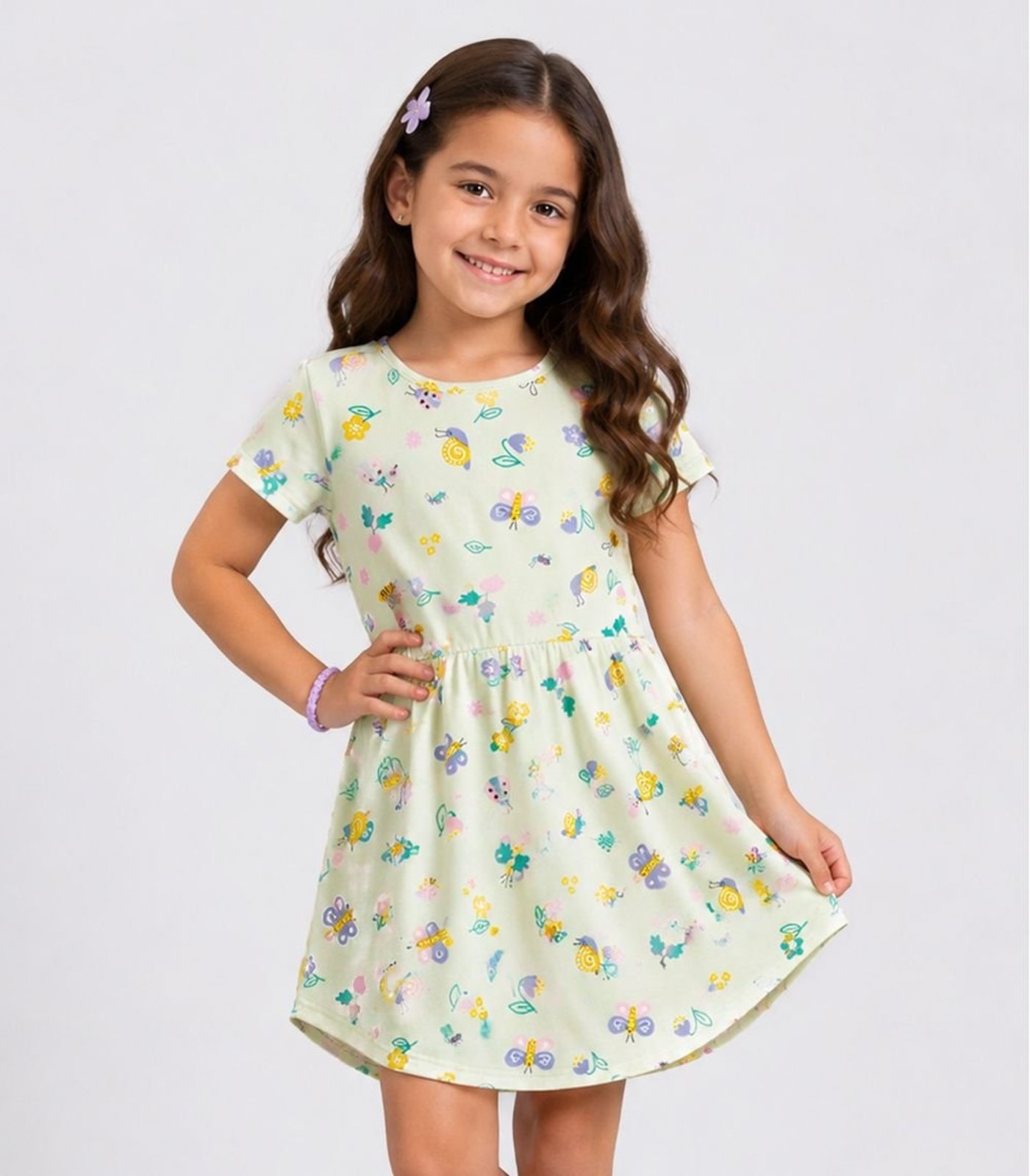 Infantil - Vestido Curto Estampado Select Verde