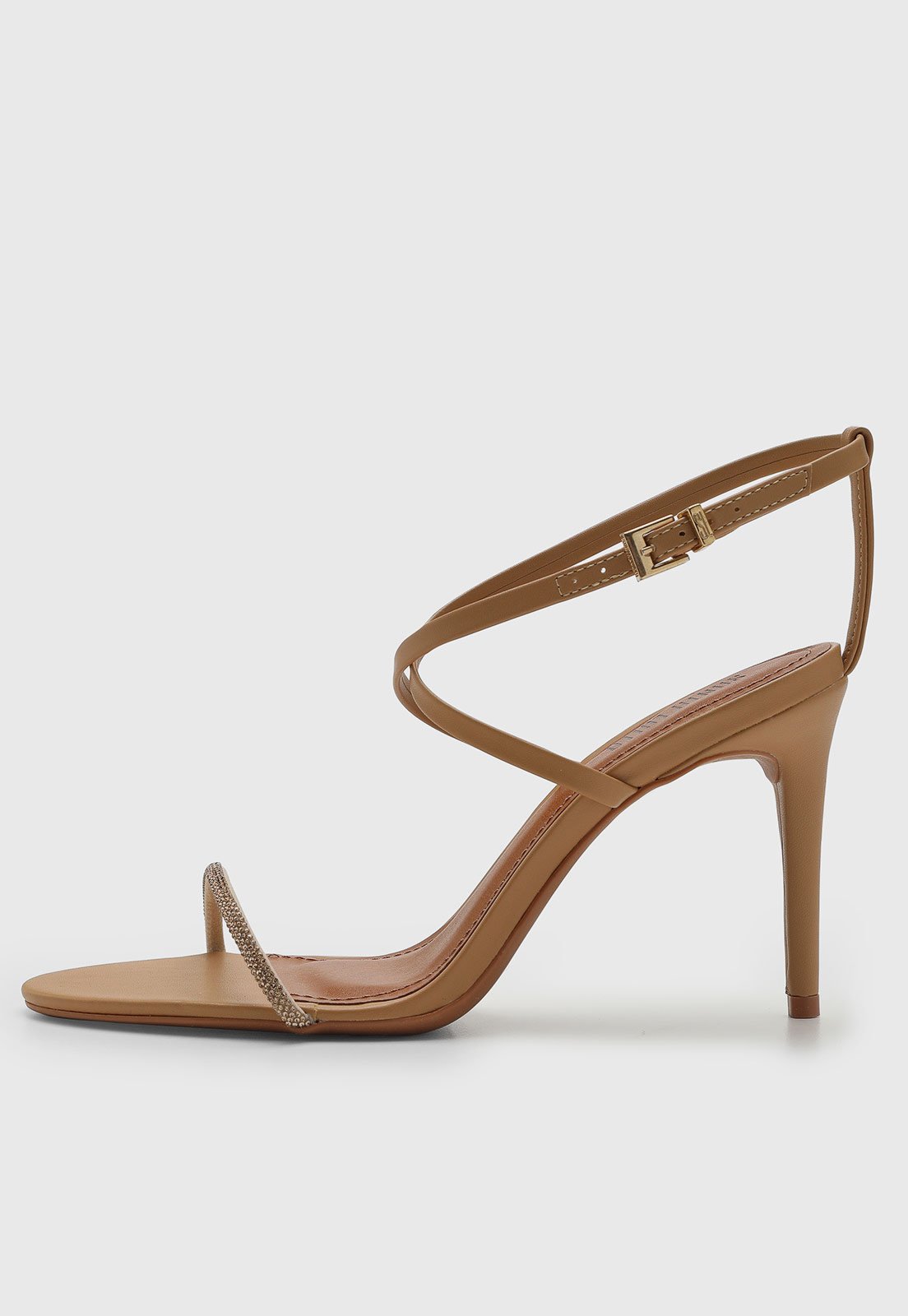Vista 2 Sandália Feminina Santa Lolla Salto Fino caramelo Santa Lolla caramelo