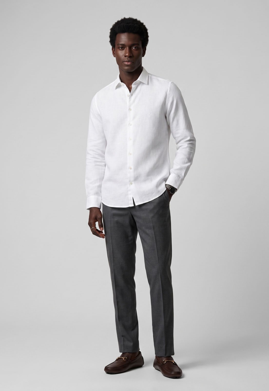 Camisa Masculina Dudalina Linho Branca
