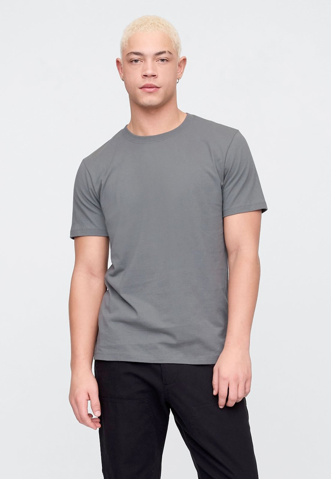 Camiseta Masculina GAP Gola Redonda Cinza