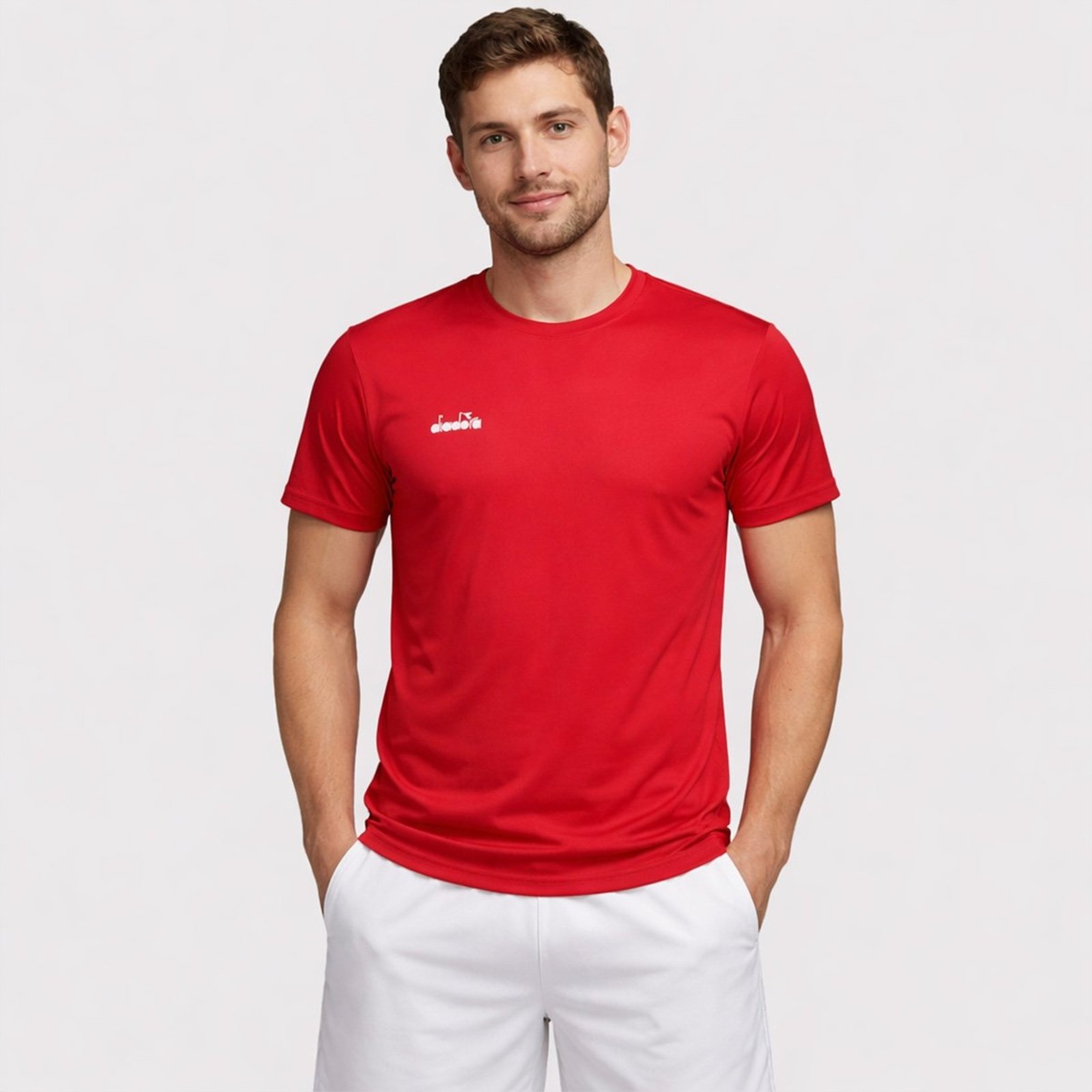 Camiseta Diadora Basic Vermelha