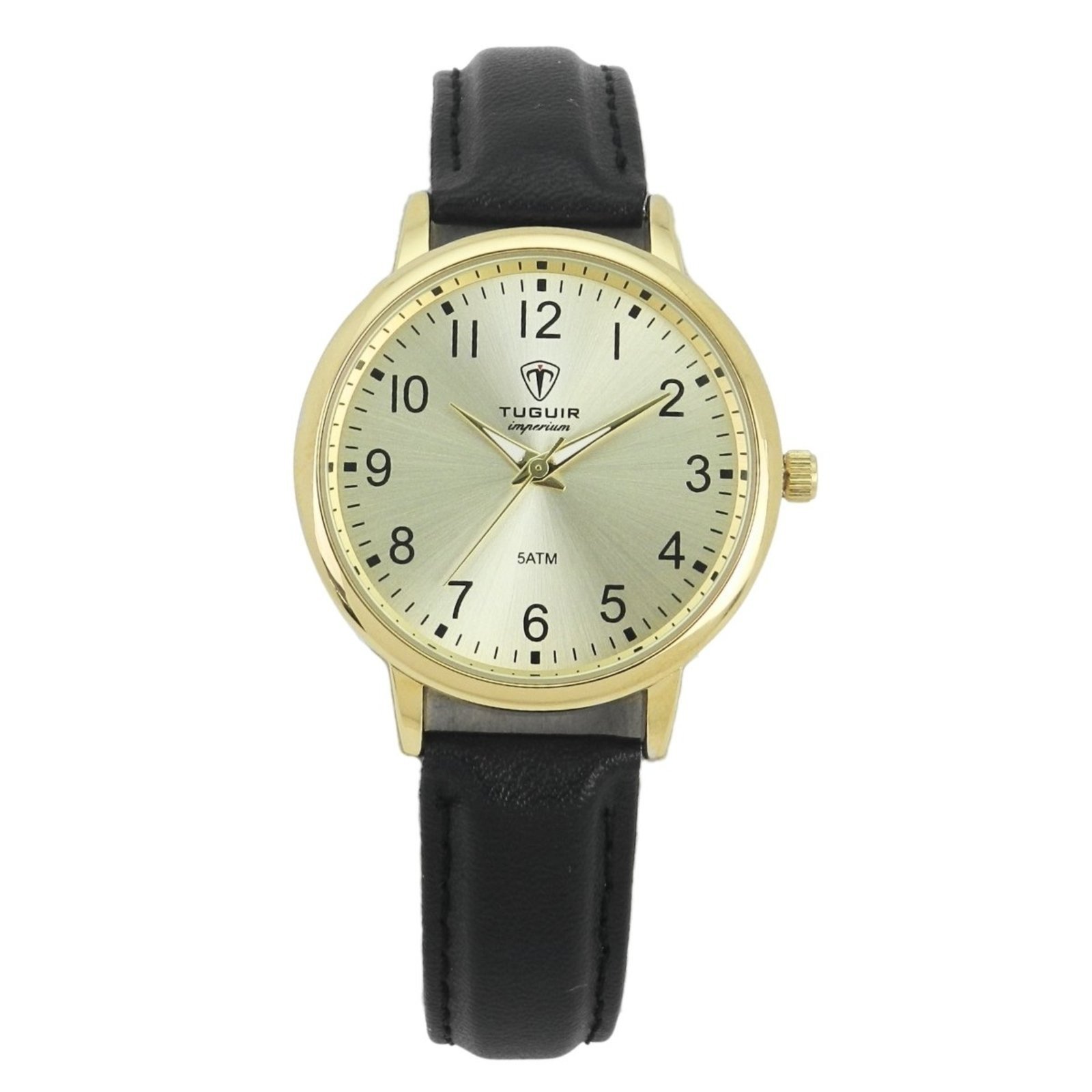 Relógio Unissex Tuguir Analógico Imperium TG30498 Dourado e Preto