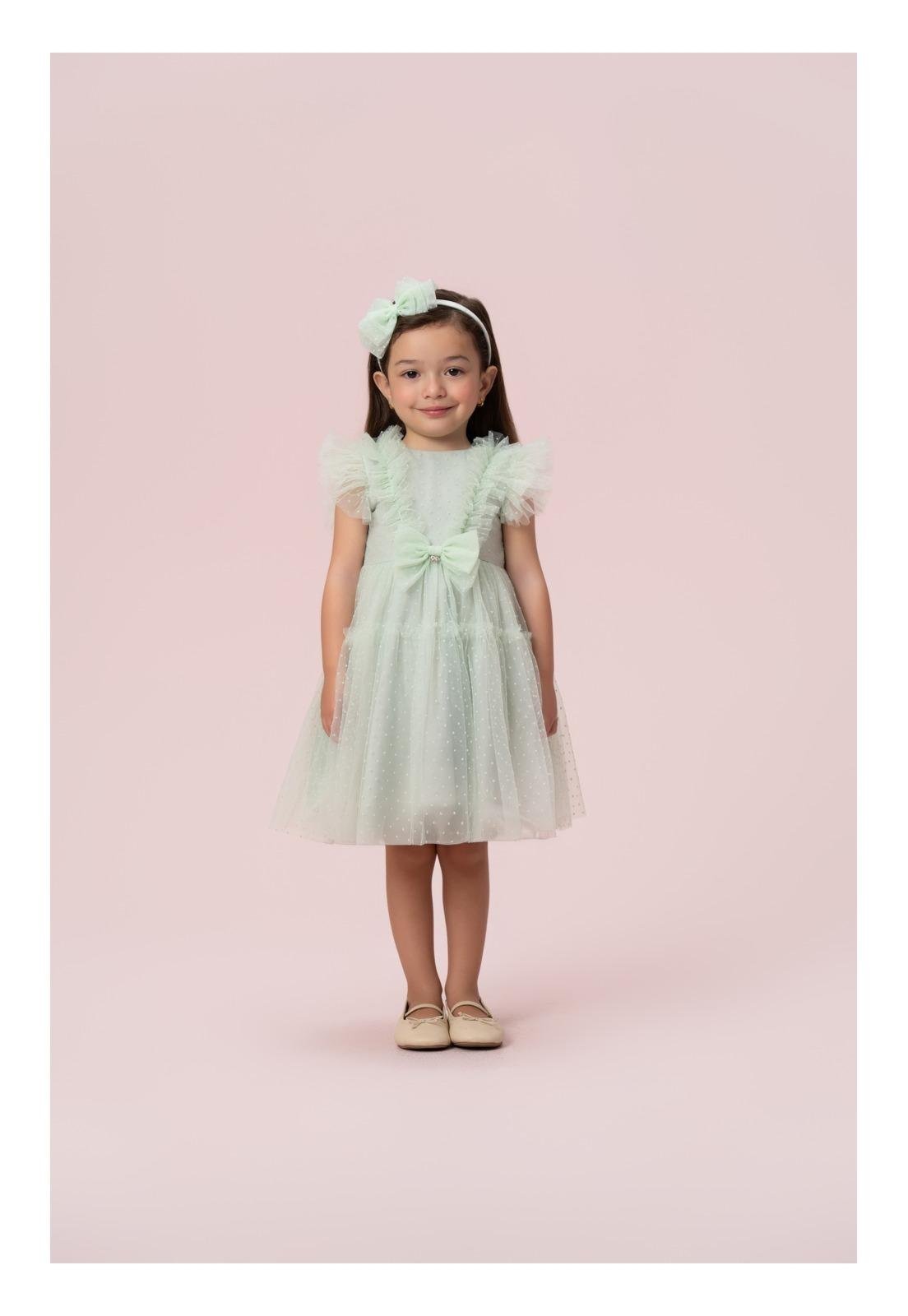 Infantil - Vestido Menina Verde Festa Petit Cherie 1 Verde