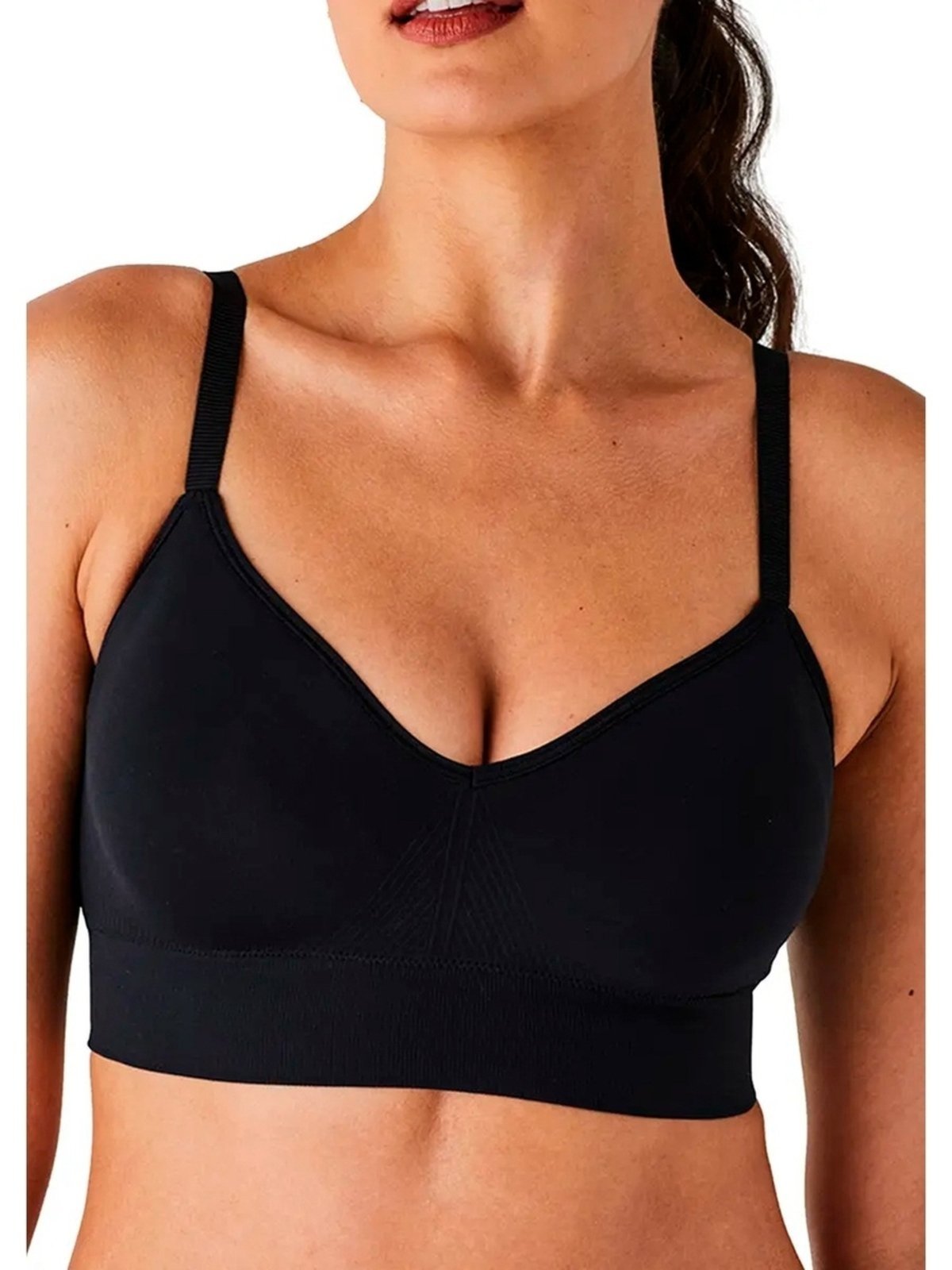 Vista 3 Kit com 3 Sutiãs sem Aro com Bojo Liz 51302 preto Liz preto