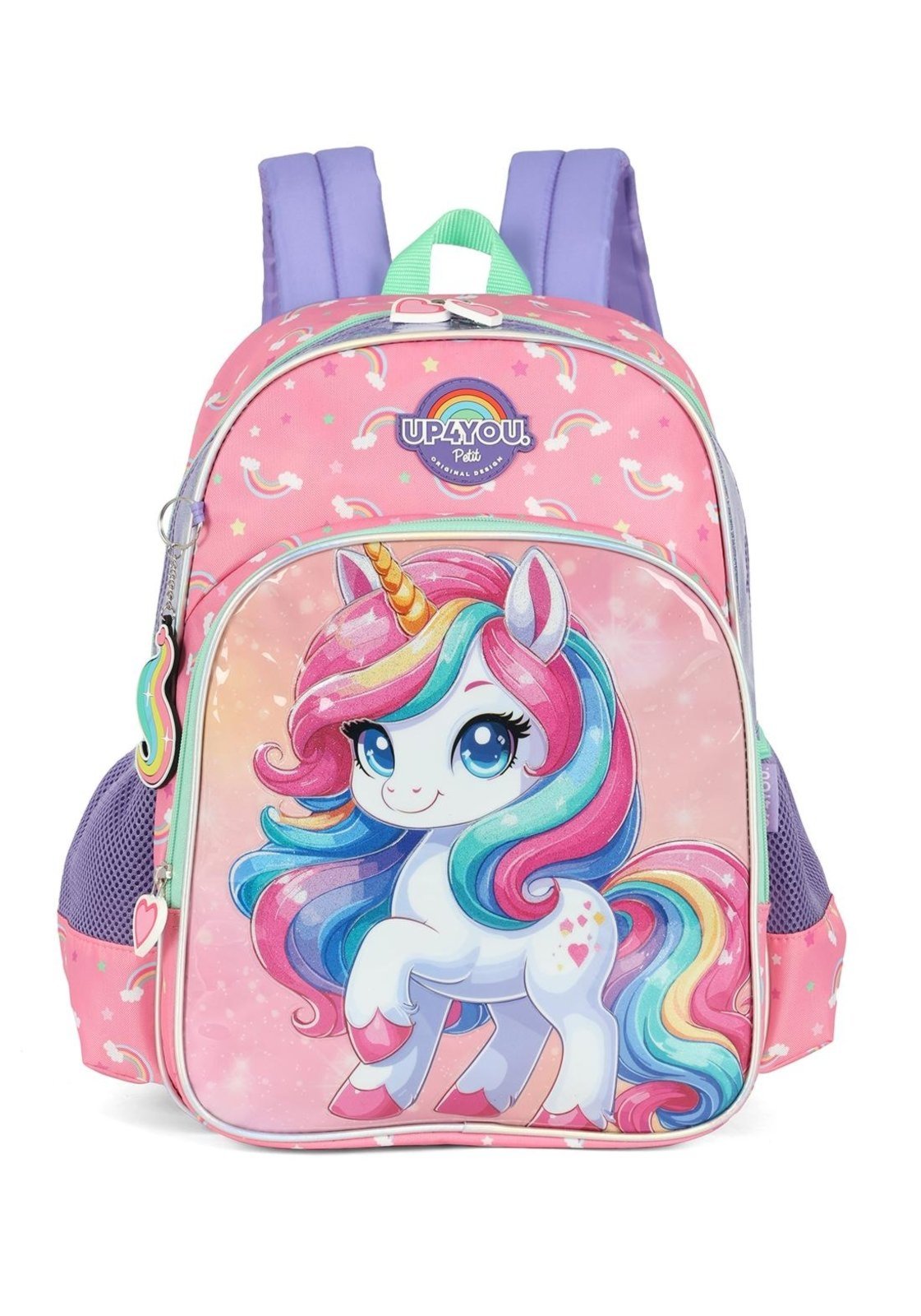 Vista 2 Infantil - Mochila de Costas Média Be Capy Up4you Up4you rosa