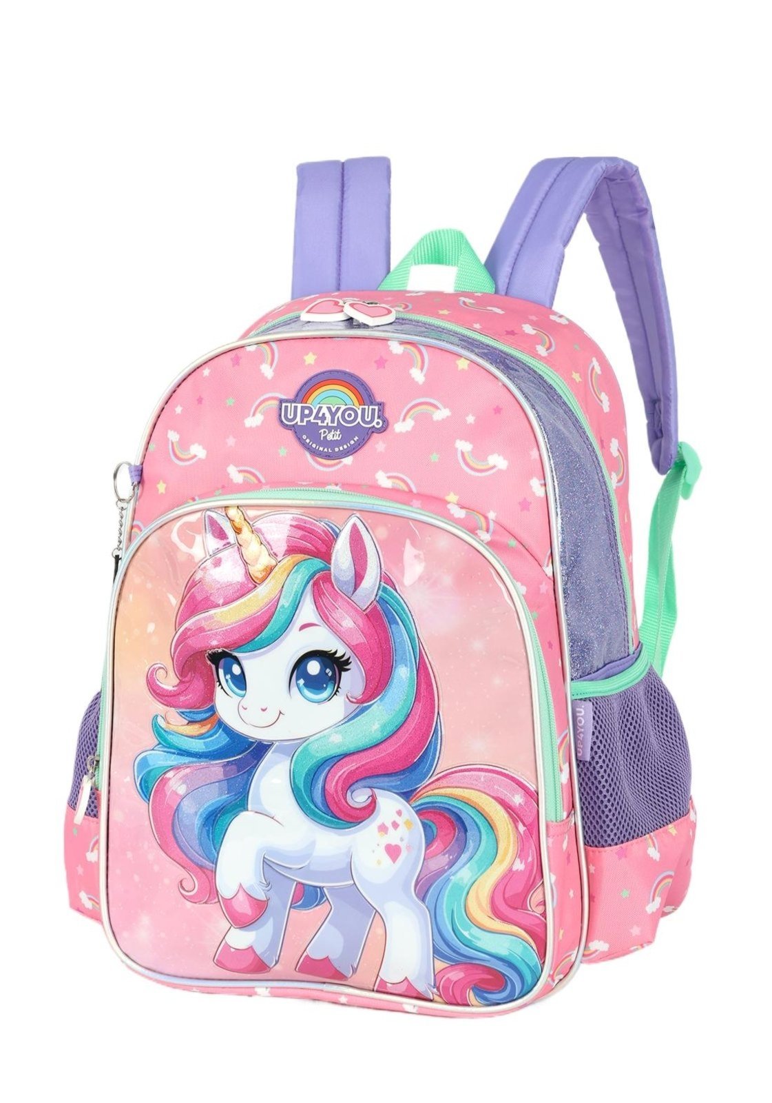 Vista 3 Infantil - Mochila de Costas Média Be Capy Up4you Up4you rosa