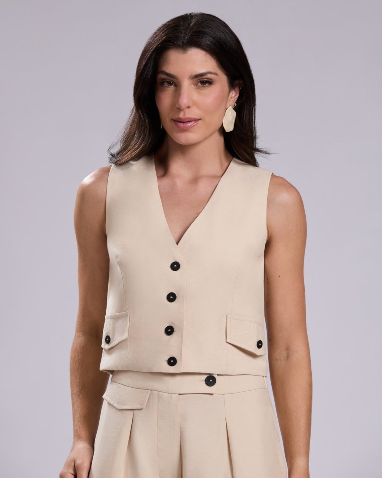 Colete Alfaiataria Dani Vanilla