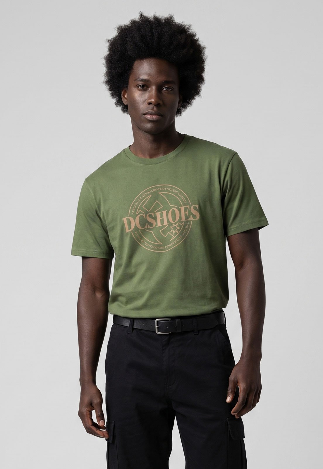 Camiseta Masculina DC Shoes Logo Estampa Verde