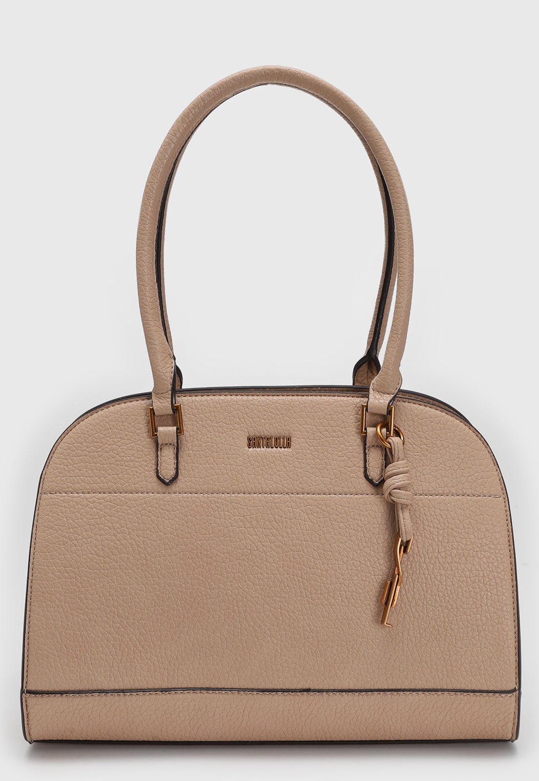 Bolsa Feminina Santa Lolla Grande Texturizada Bege