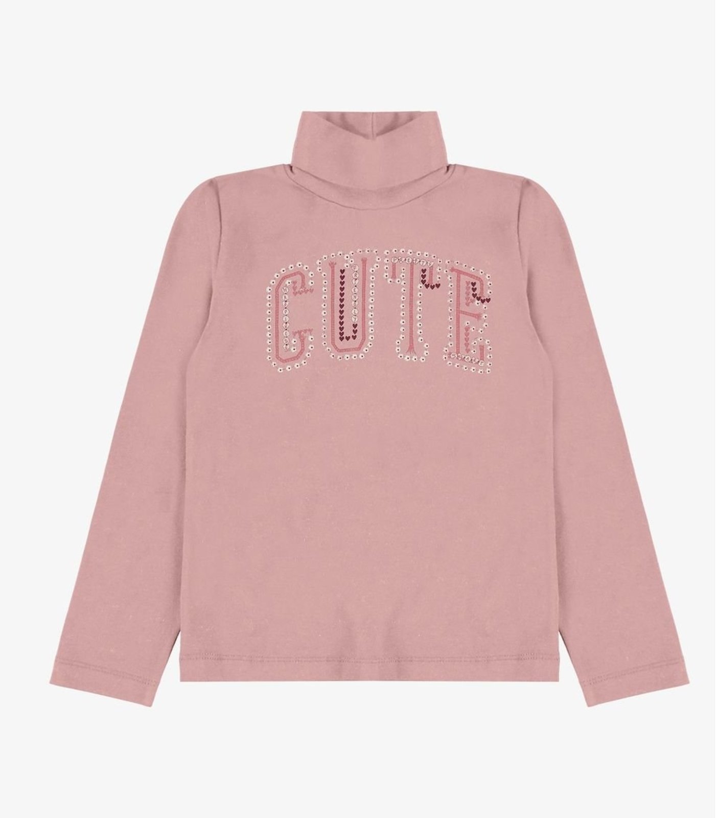 Infantil - Blusa Manga Longa em Cotton Rovi Rosa