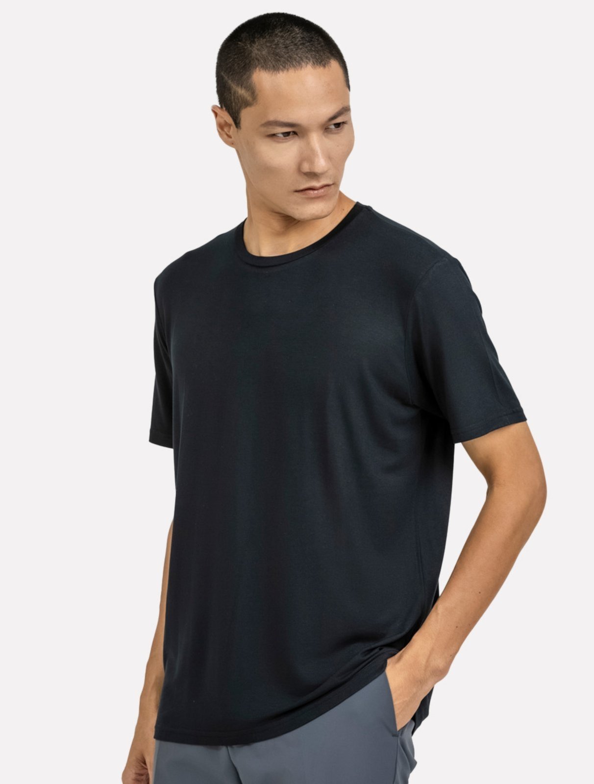 Camiseta K&J Black Masculina Regular Premium Modal Flex Preta