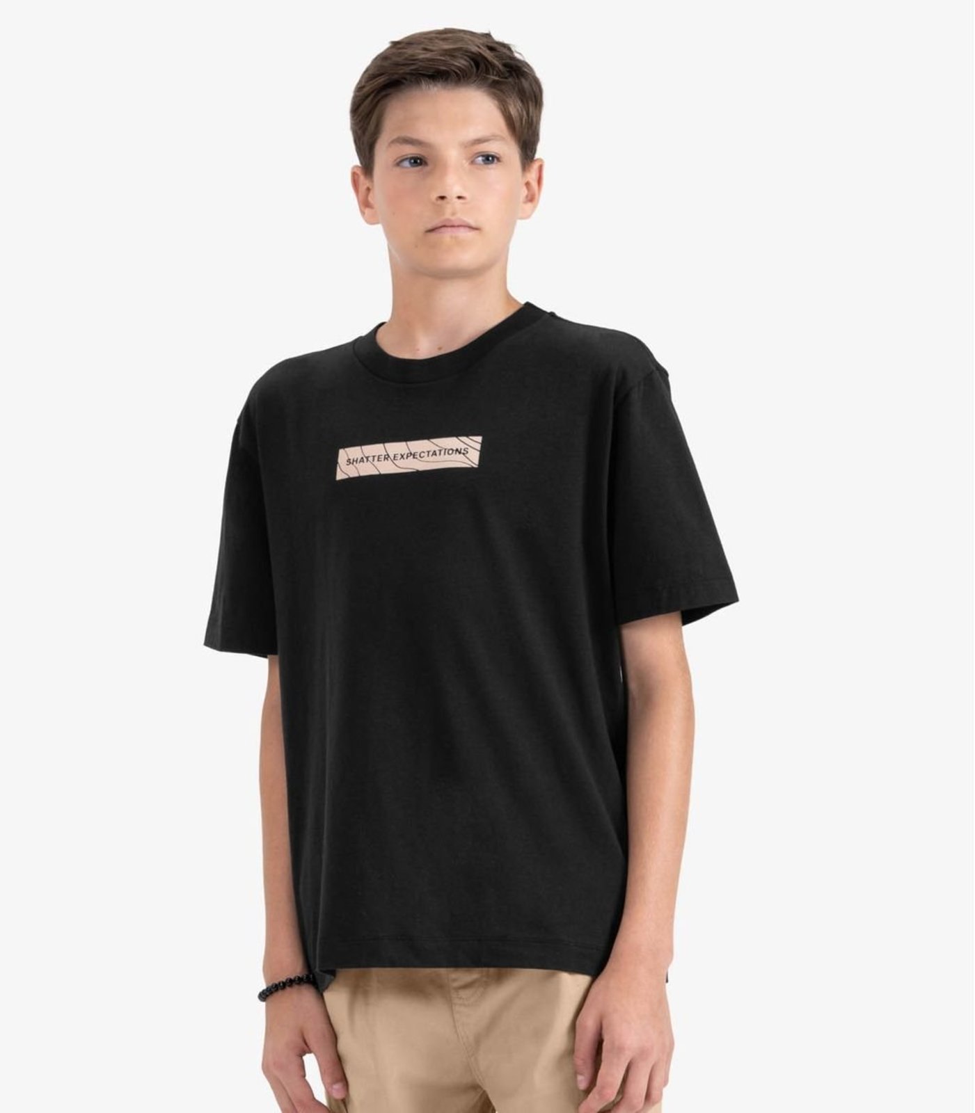 Vista 3 Infantil - Camiseta Juvenil Masculina em Meia Malha Minty rosa MINTY rosa