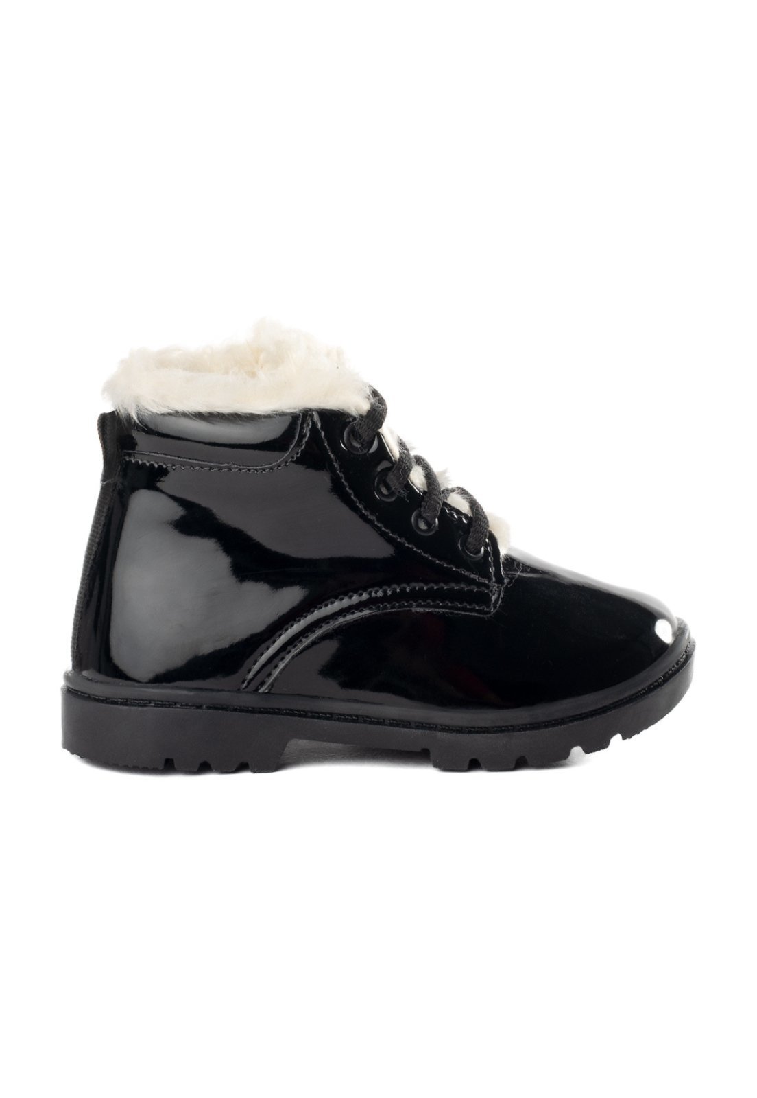 Infantil - Bota Coturno Forro Pelúcia Funfy 2001A Preto