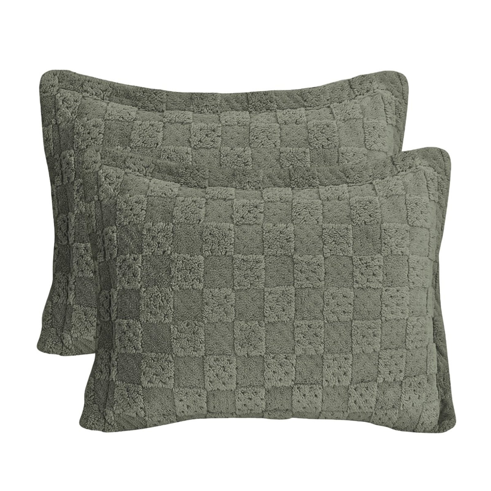 Kit 2 Porta Travesseiros Inverno Macio Microfibra Verde