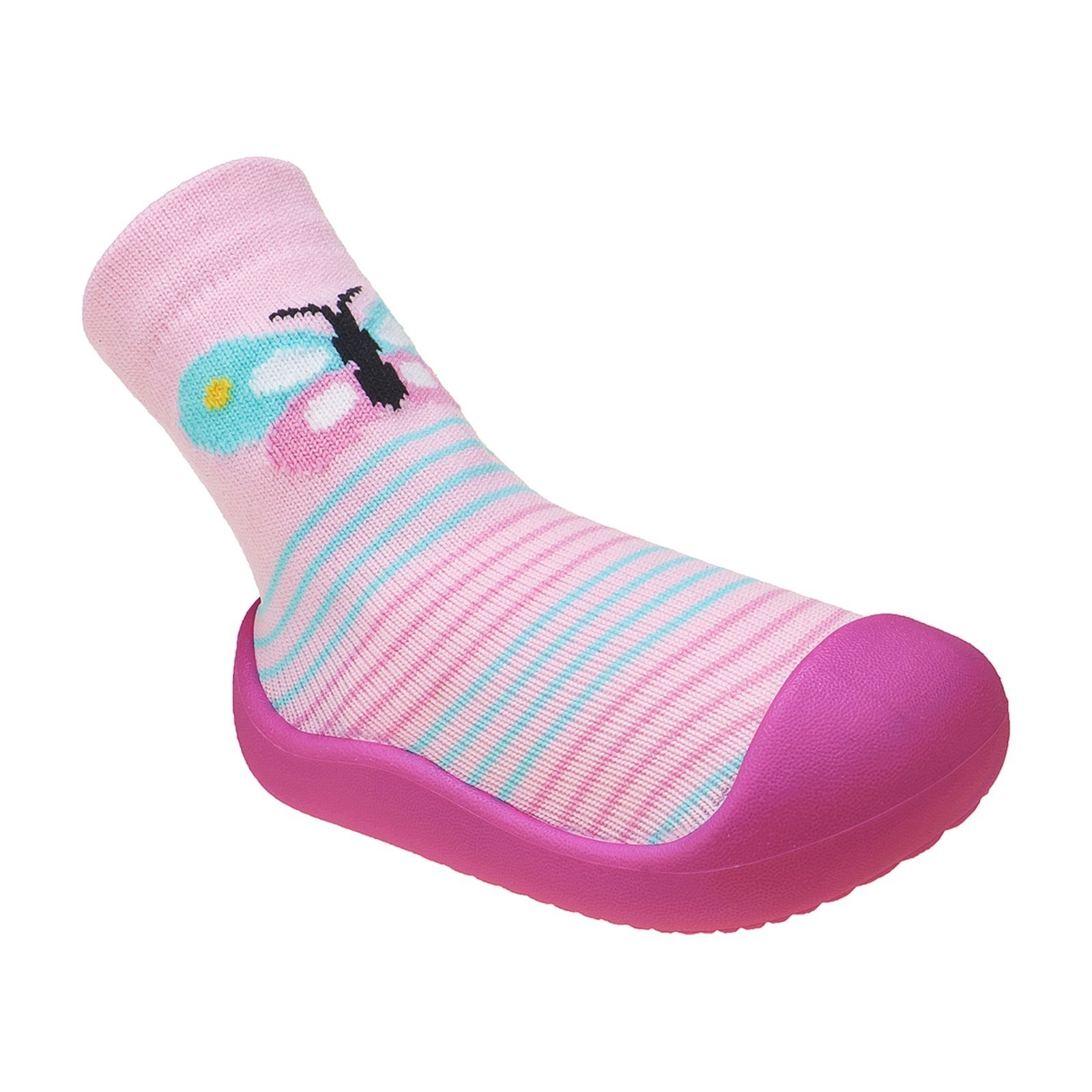 Infantil – Meia com sola Solzim Pink baby para meninas