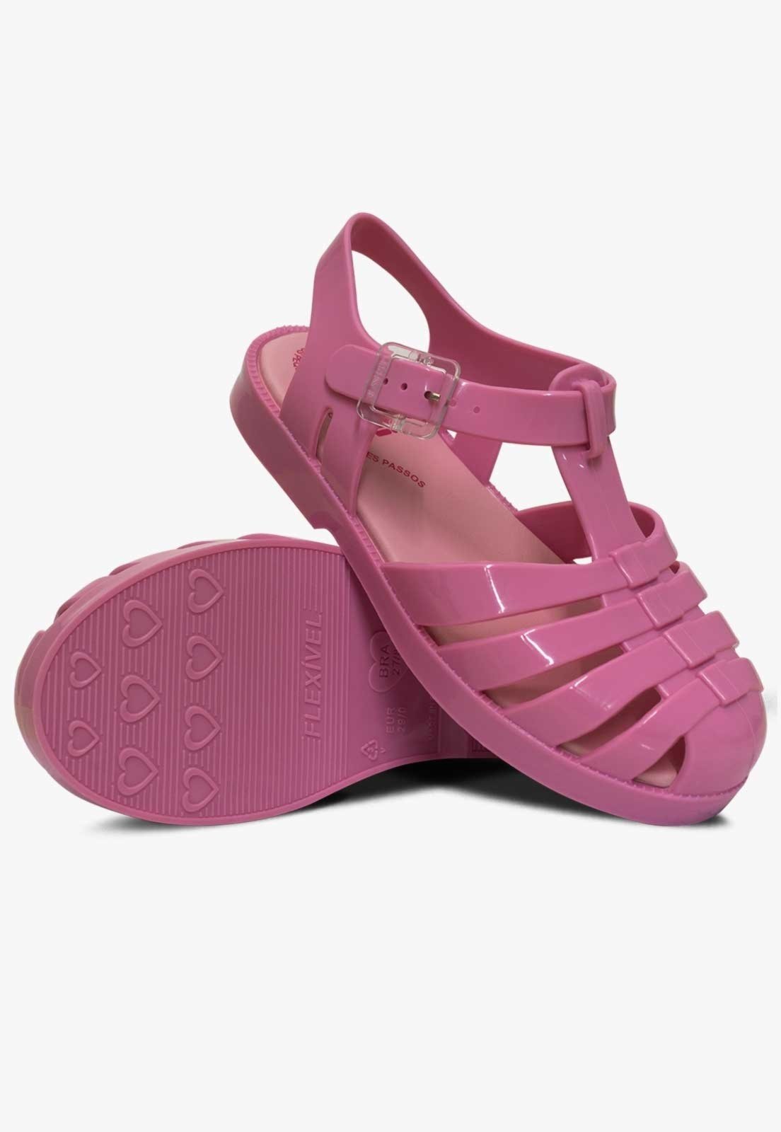 Vista 3 Infantil - Sandalia Feminina Pópidi Pópidí rosa