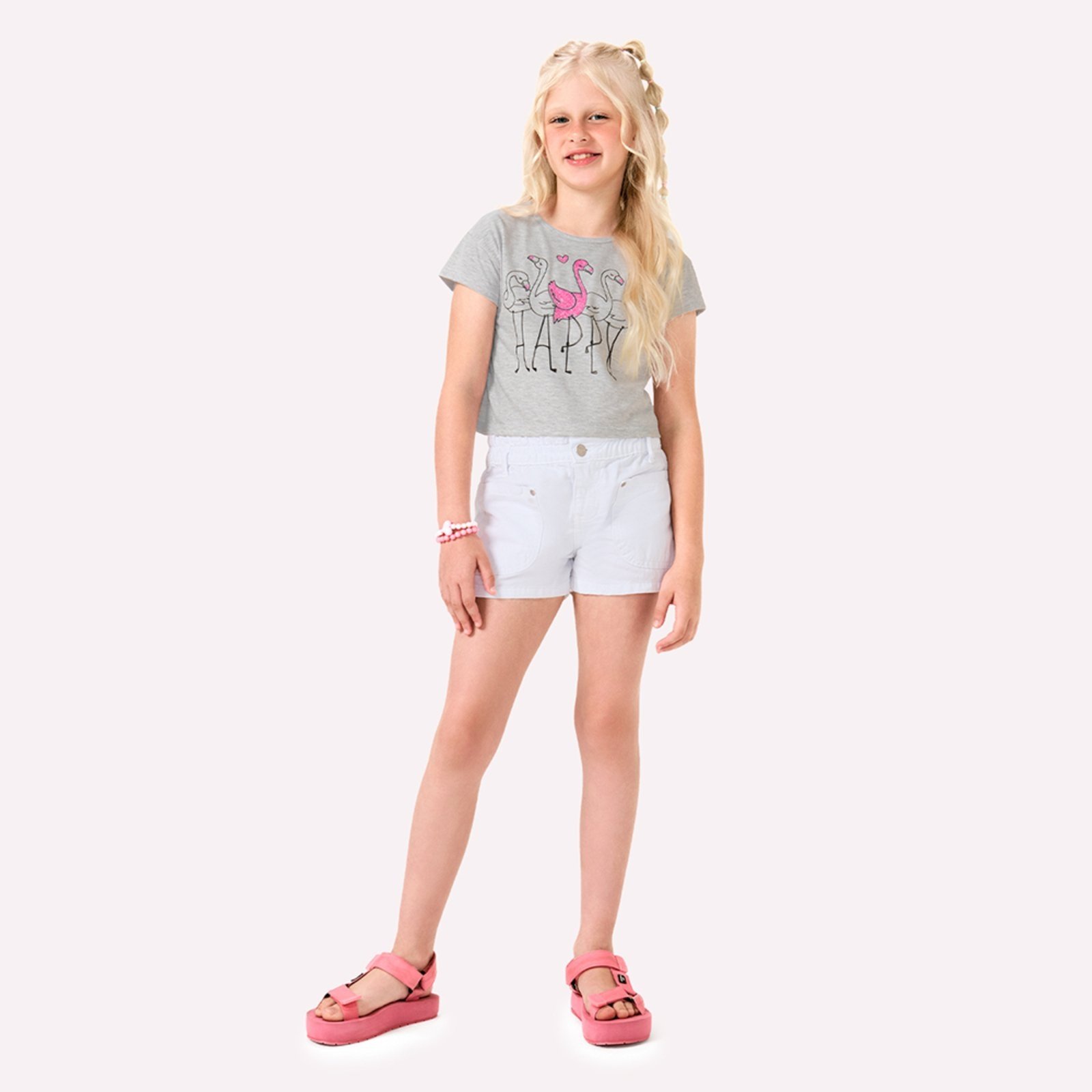 Infantil – Blusa Menina Flamingos Kyly