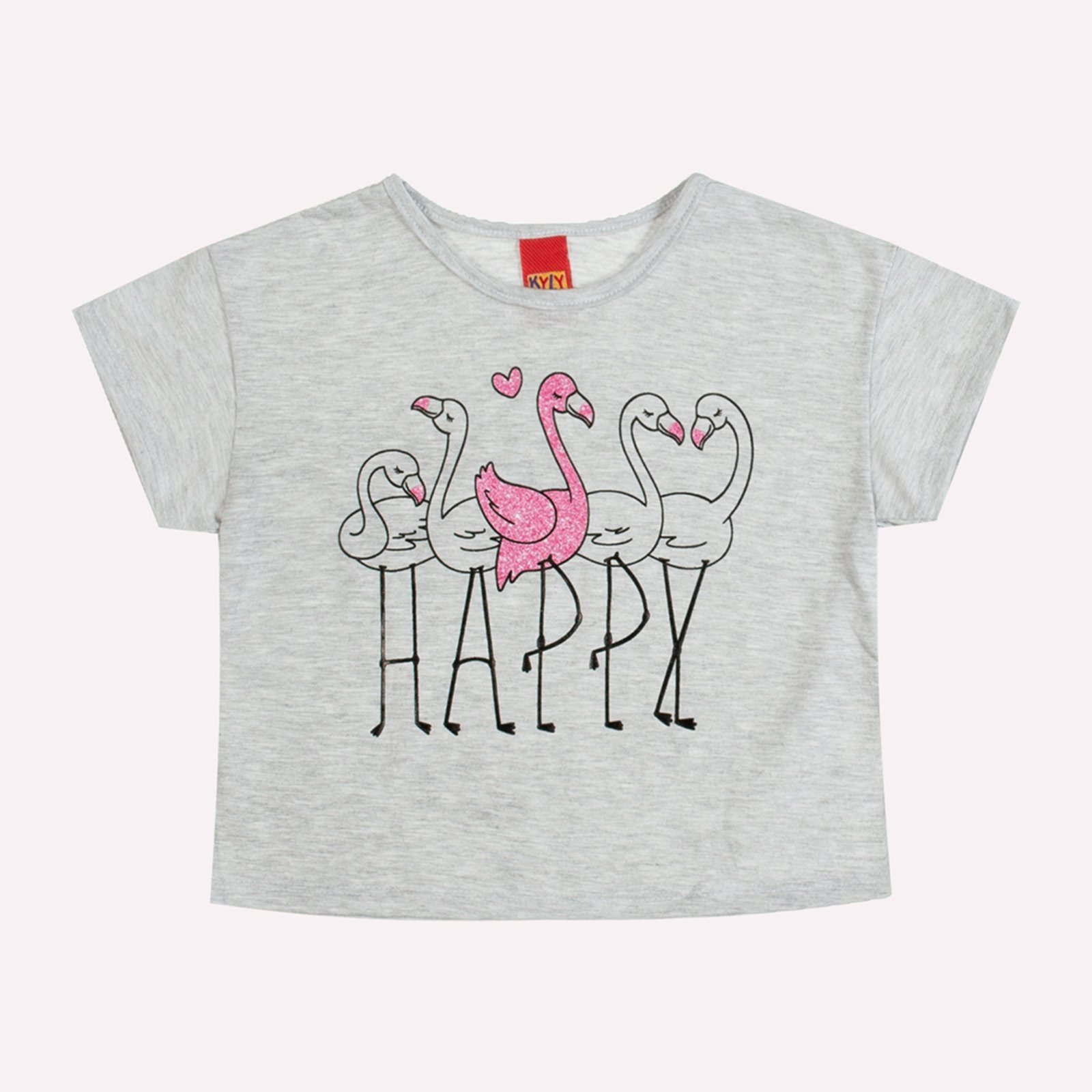 Vista 3 Infantil - Blusa Menina Flamingos Kyly rosa Kyly rosa