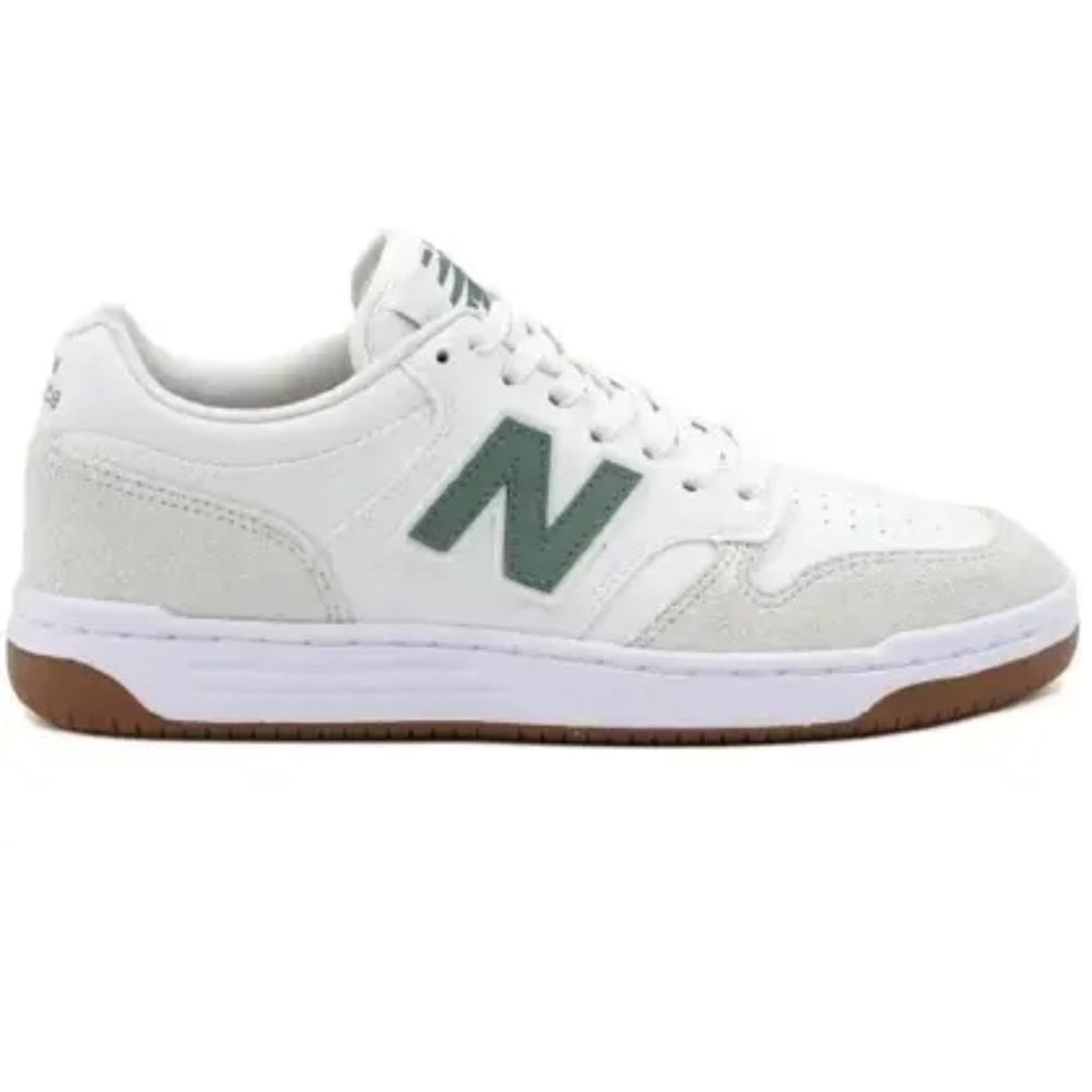 Tenis New Balance 480 Low Unisex-branco Verde Cinza