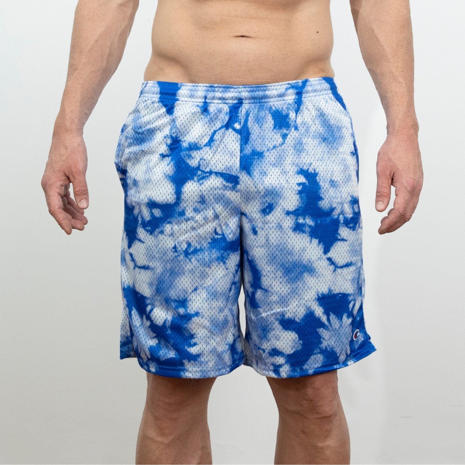 Short Masculino Champion 9-Inch Aop Classic Mesh S AZUL/BRANCO