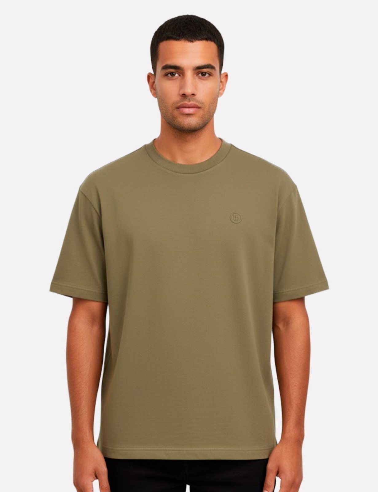 Camiseta Hugo Boss Masculina Relaxed Fit C-Tames 118 Cáqui
