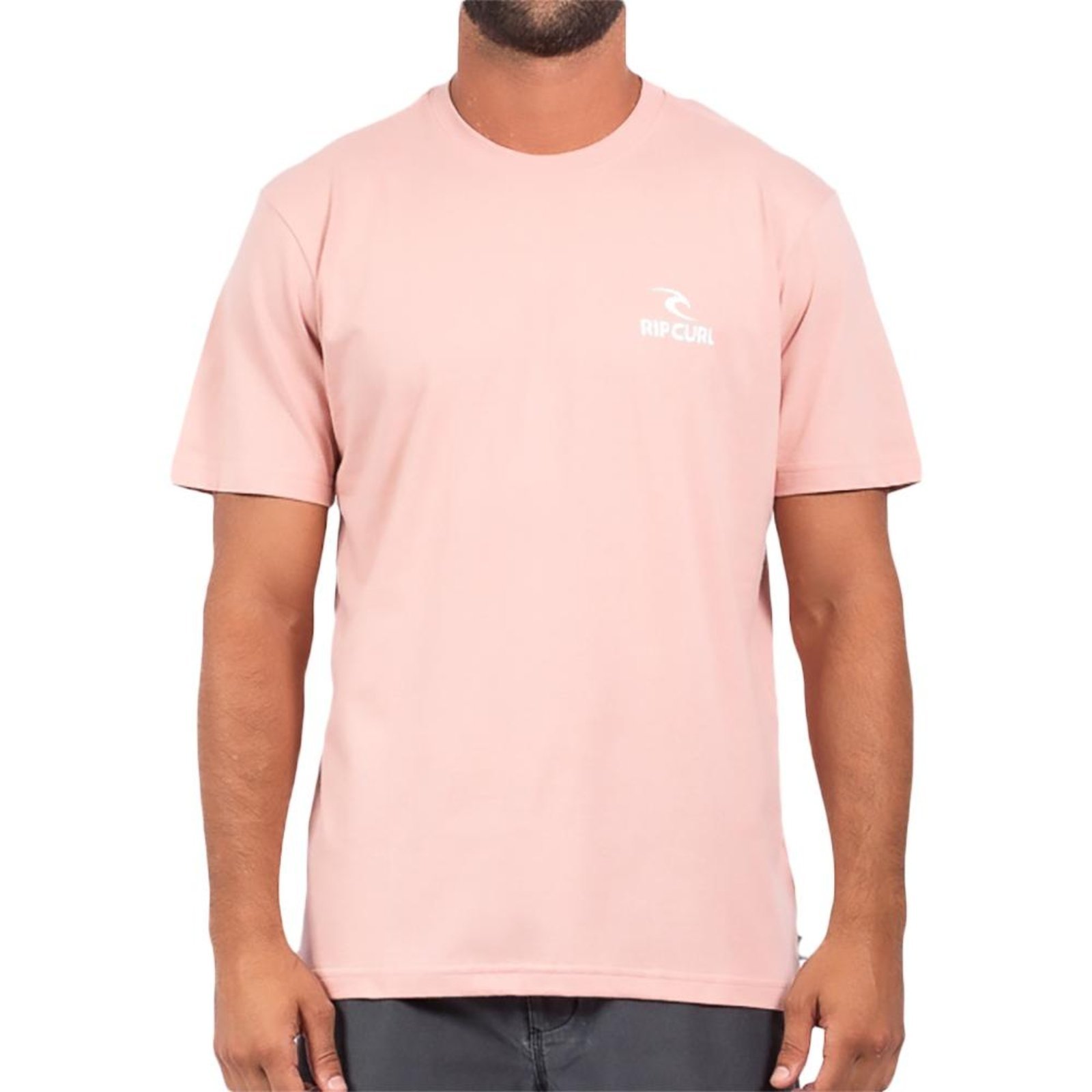 Camiseta Rip Curl New Brand Icon SM24 Masculina Beige