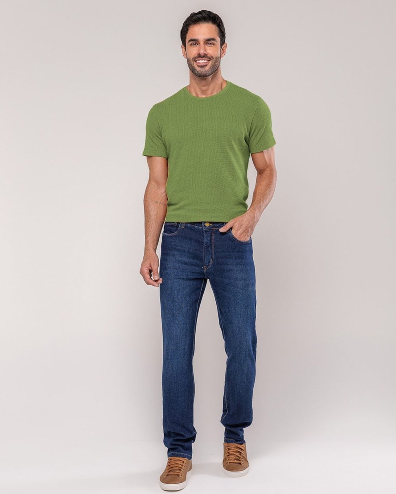 Calça Jeans Slim Fit Masculina 25156 Escura Consciência