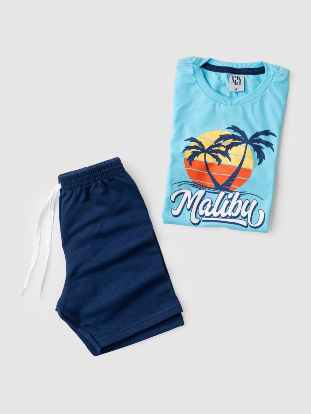 Vista 3 Infantil - Conjunto Platinum Verão Na Praia Claro PLATINUM KIDS azul PLATINUM KIDS azul