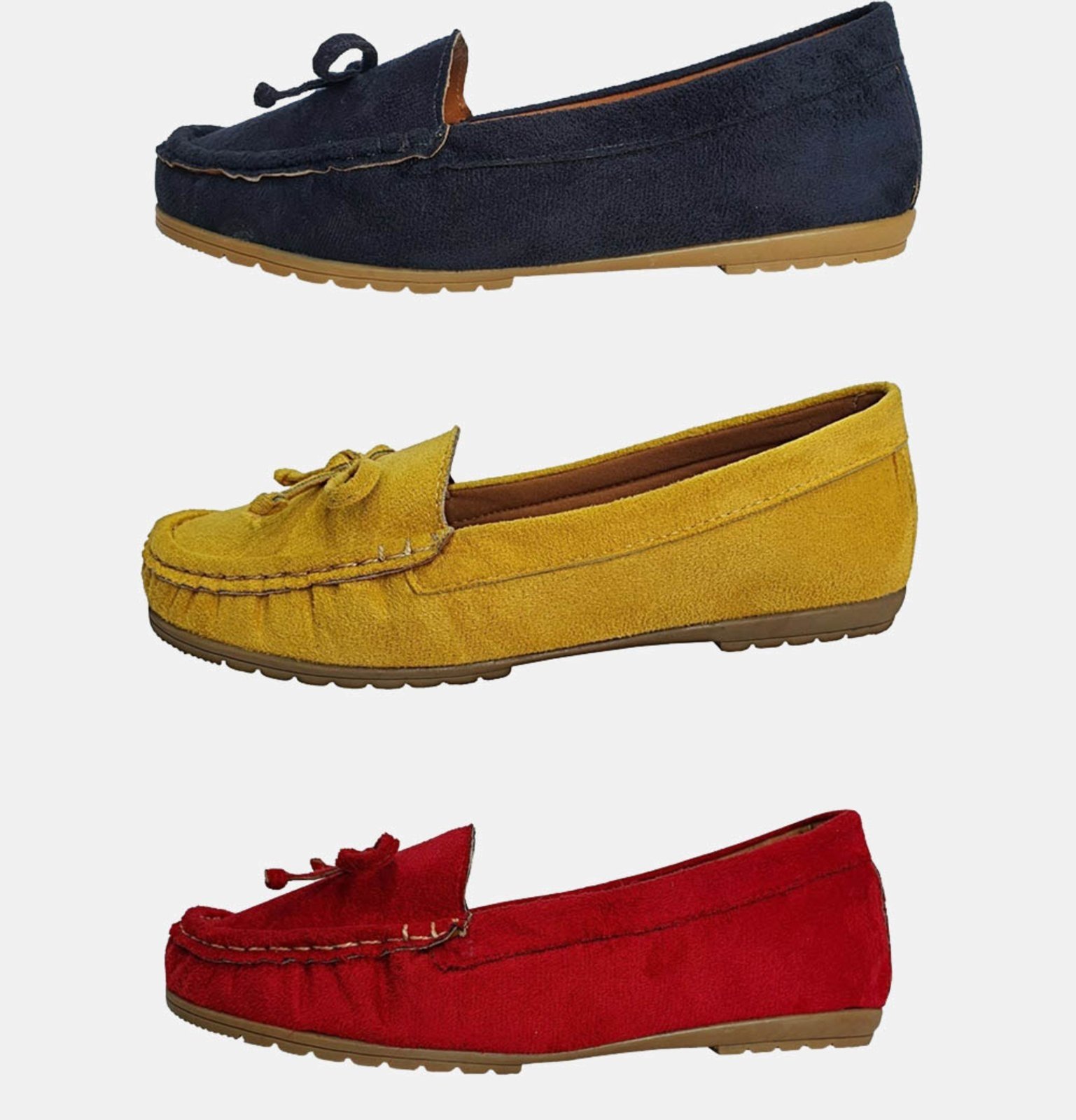 Kit Sapatilha Mocassim Costurado A Mão 3 Pares Moda Pé