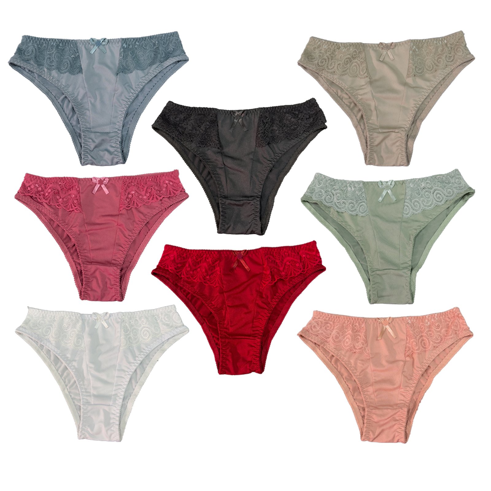 Kit 8 Calcinha Tanga Renda Confortável Leve Adulto Multicolorido