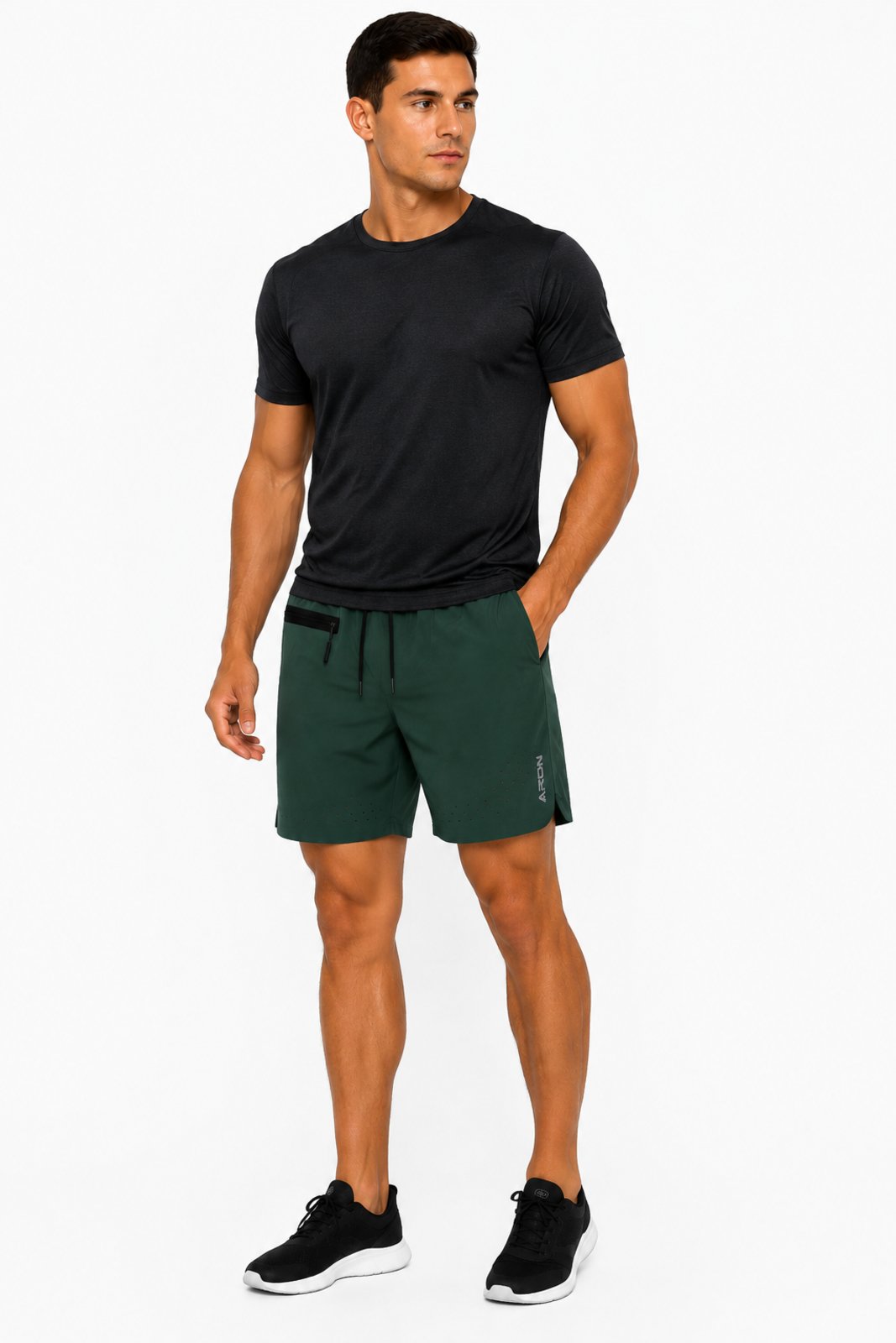 Short Masculino D Bell Outlet Fashion Esportivo Verde Escuro