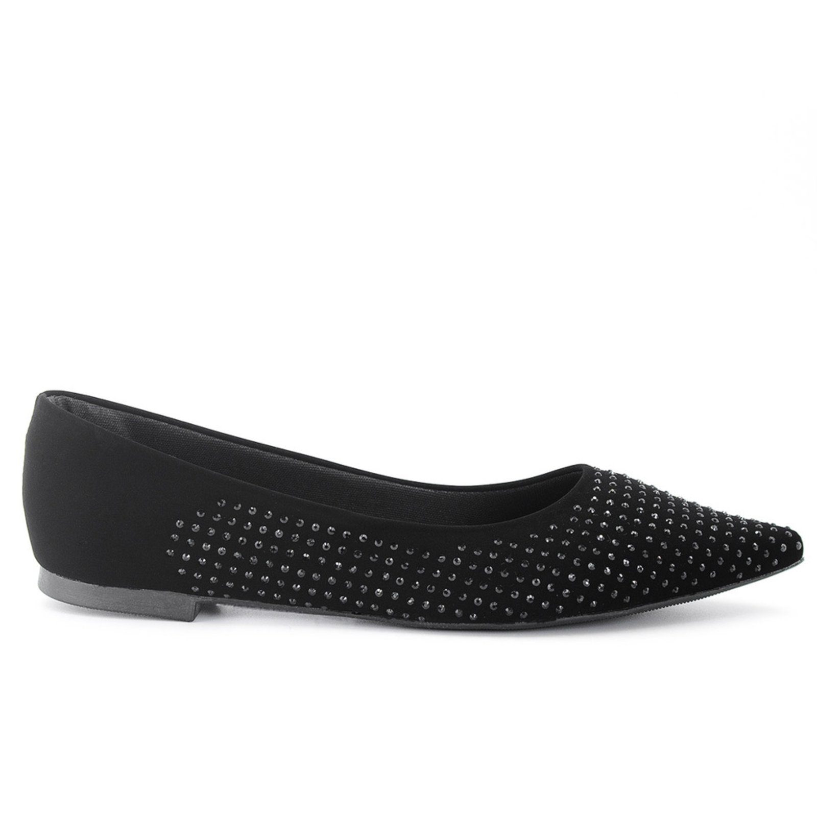 Sapatilha Zatta Hotfix Bico fino Sandy Preto