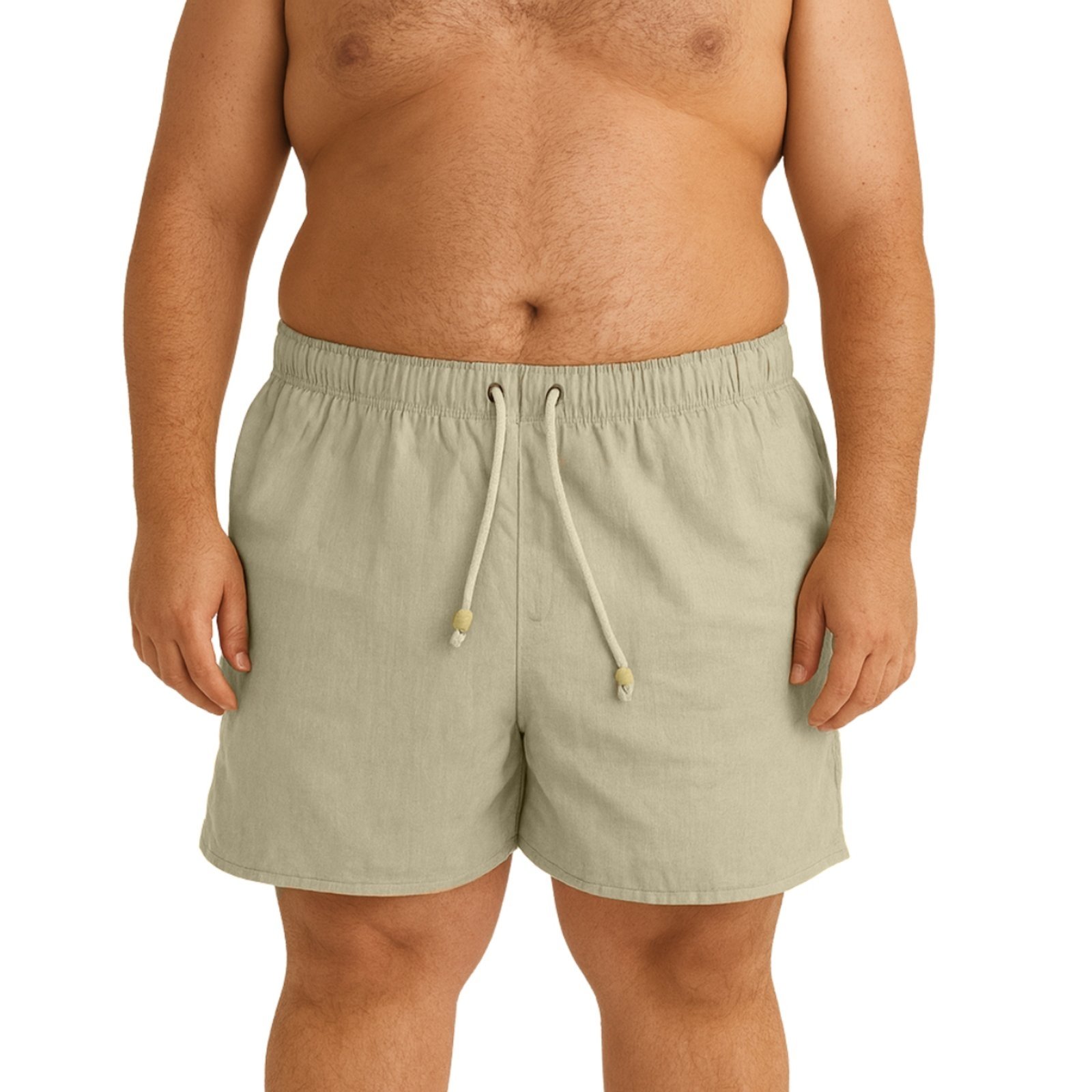 Vista 2 Short de Linho Premium Bermuda Masculina Moda Praia Luxo Relaxado preto Relaxado preto