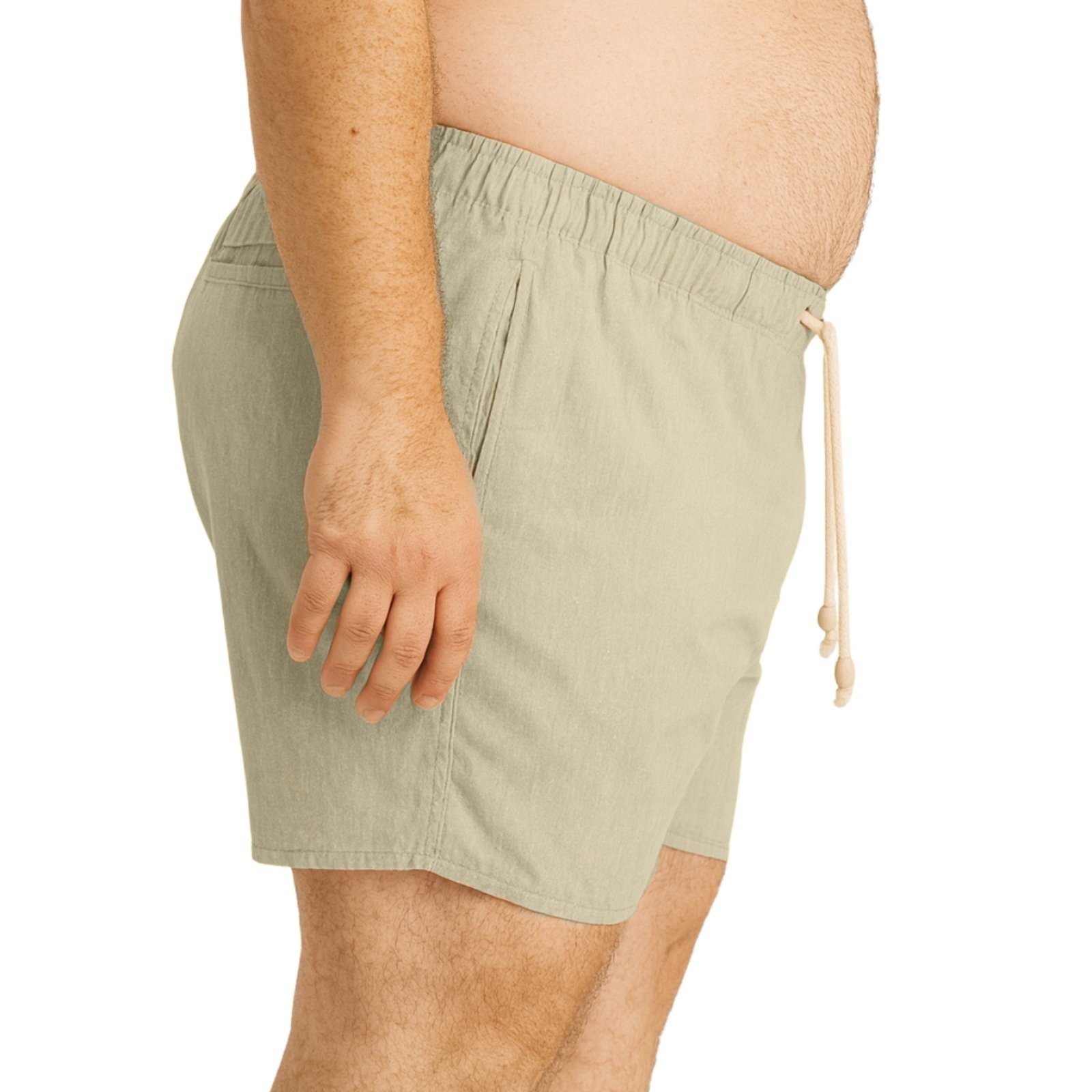 Vista 3 Short de Linho Premium Bermuda Masculina Moda Praia Luxo Relaxado preto Relaxado preto