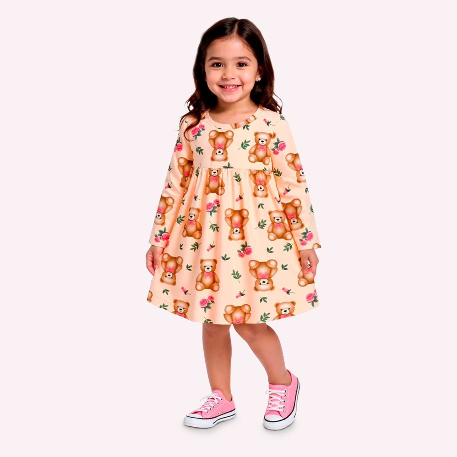 Infantil - Vestido Menina Ursinho Kyly