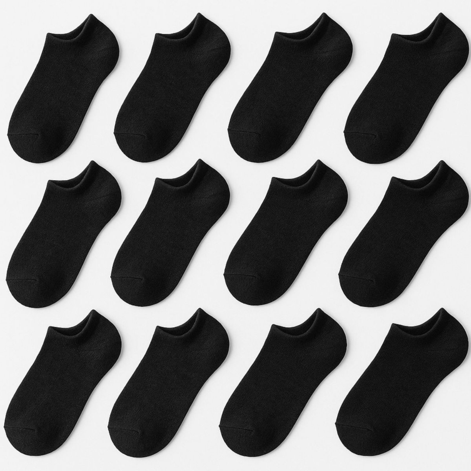 Kit 12 Pares Meias Vih Triny Soquete Pretas Feminina Preto