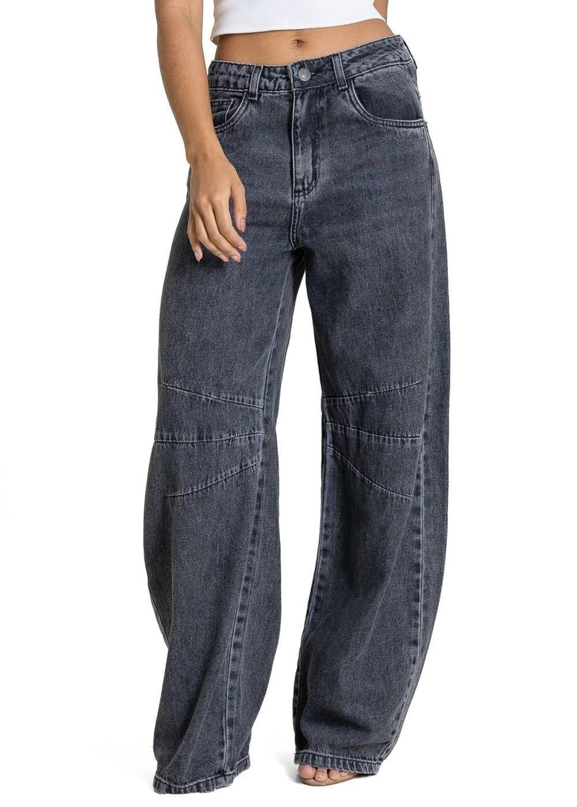 Calça Jeans Sawary Balloon - 283803 - Preto - Sawary