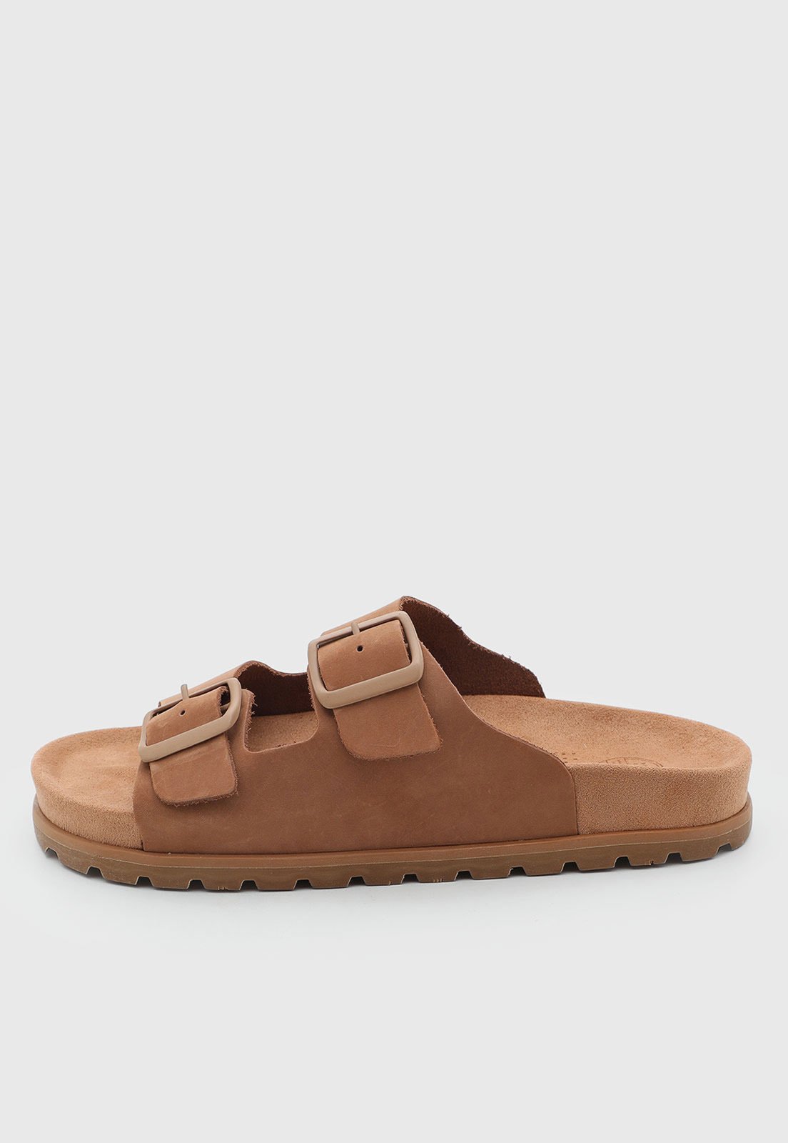 Chinelo Reserva Couro Fivelas Marrom
