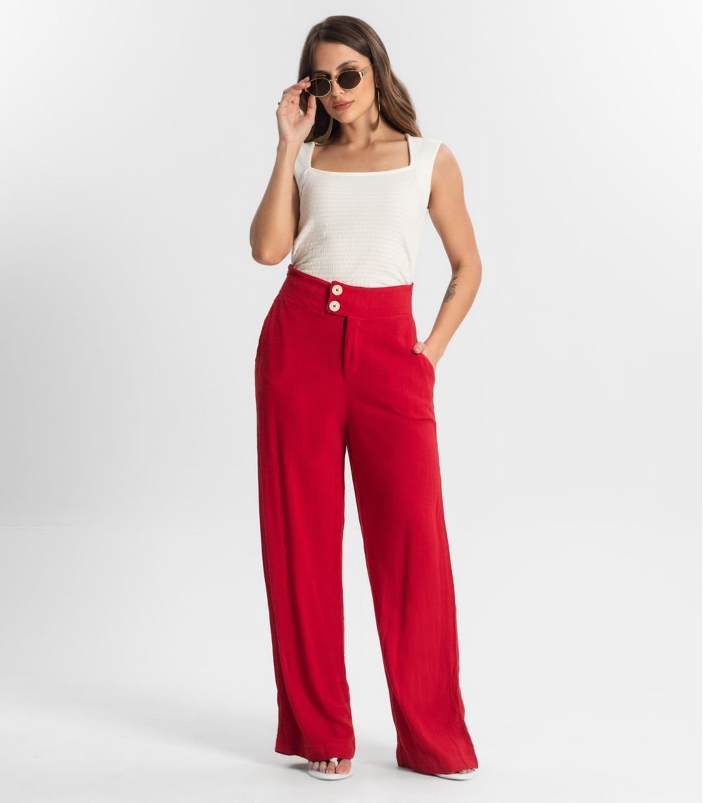 Calça Feminina Linho Strong Endless Vermelho