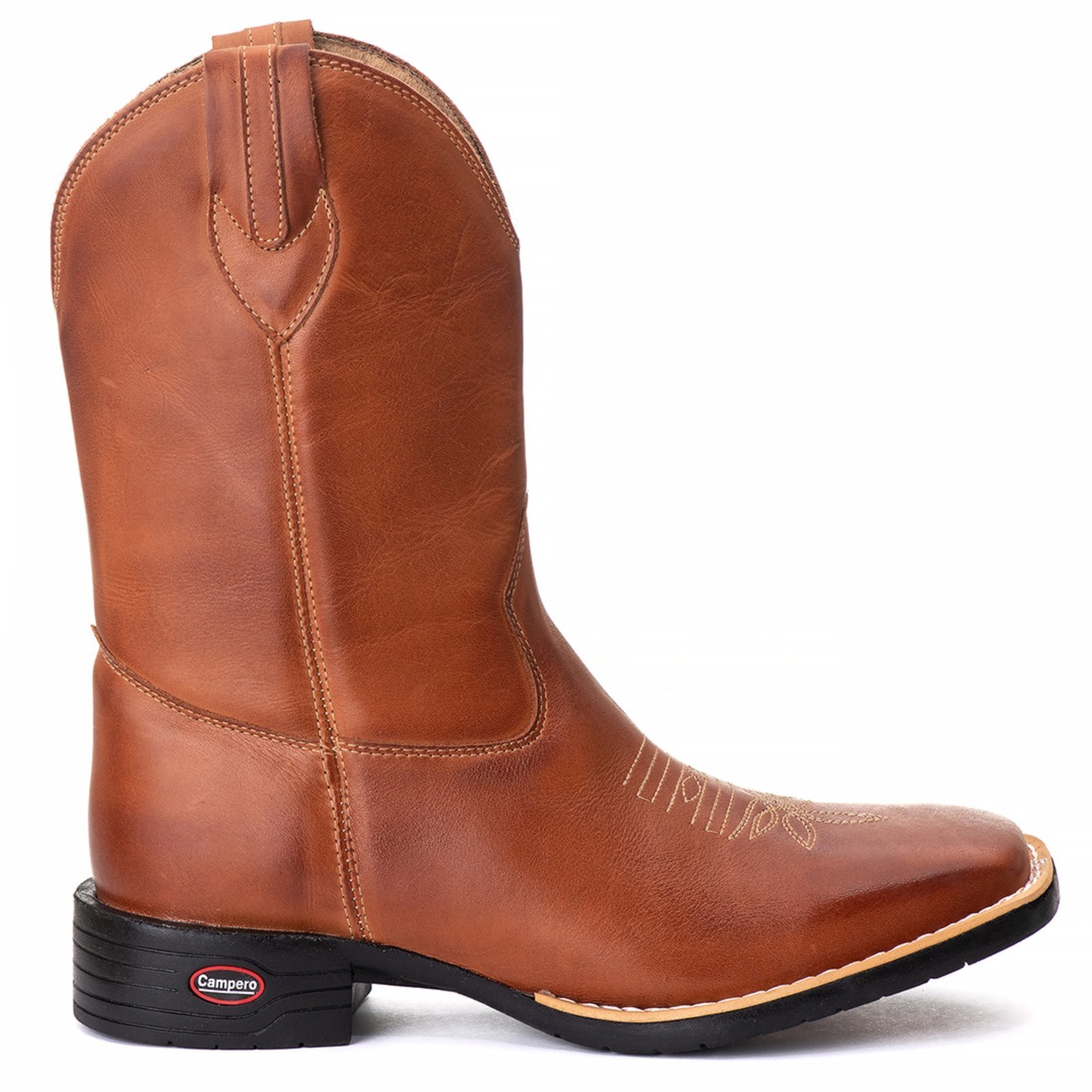 Infantil - Bota Couro Texana Campero Basic Lisa Pinhão