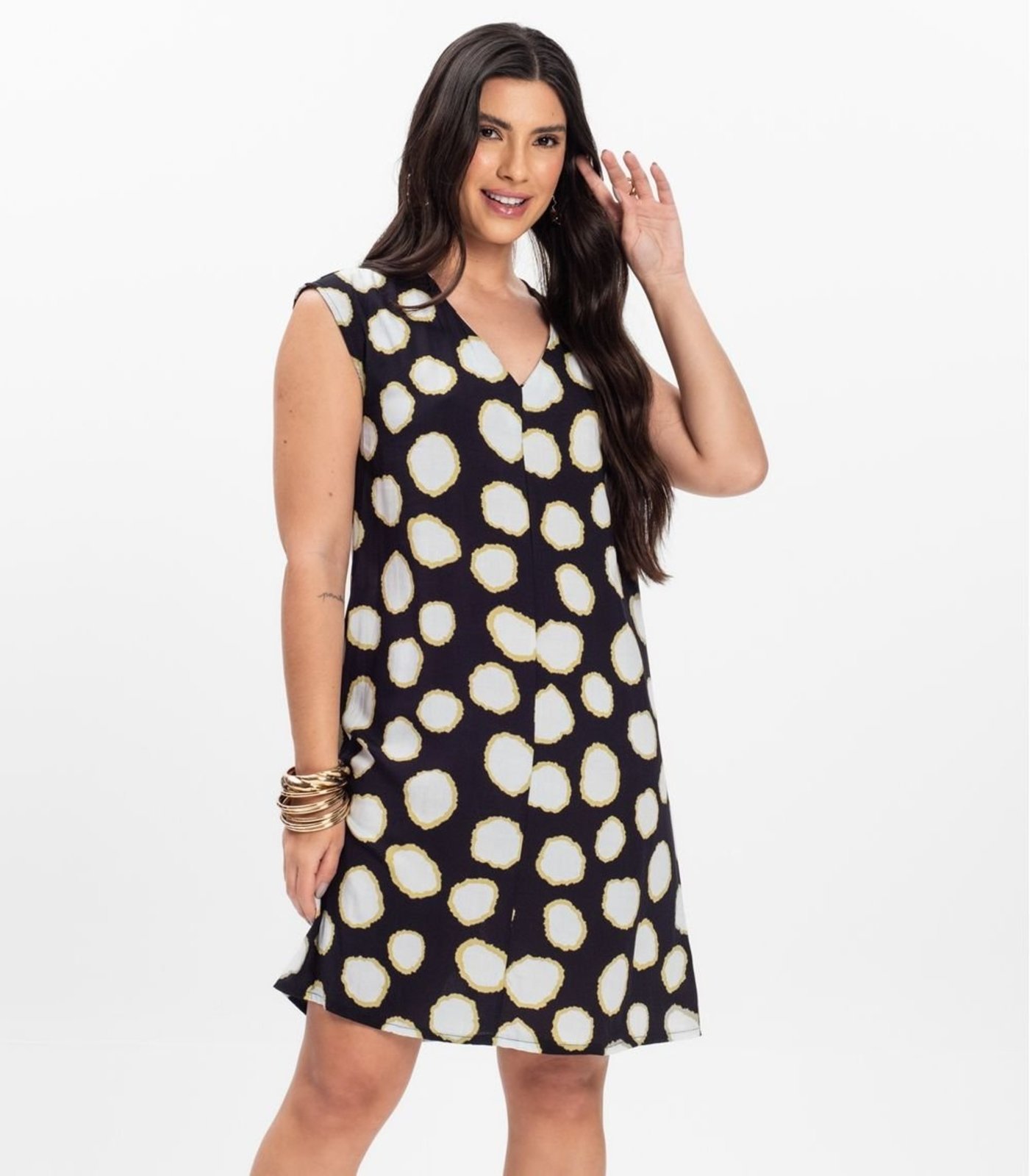 Vestido Feminino em Tecido Infinita Cor Preto