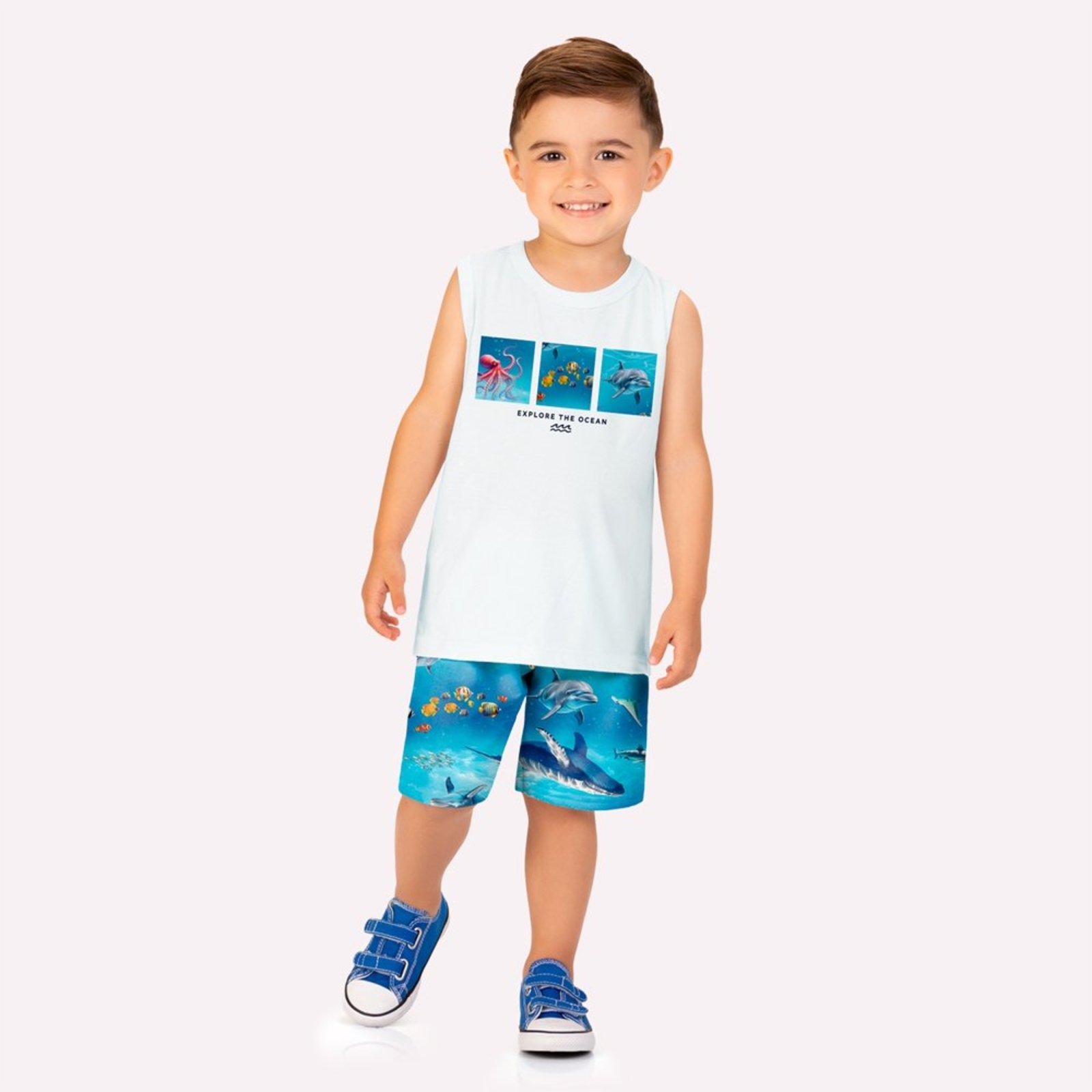 Infantil - Conjunto Menino Fundo do Mar Kyly