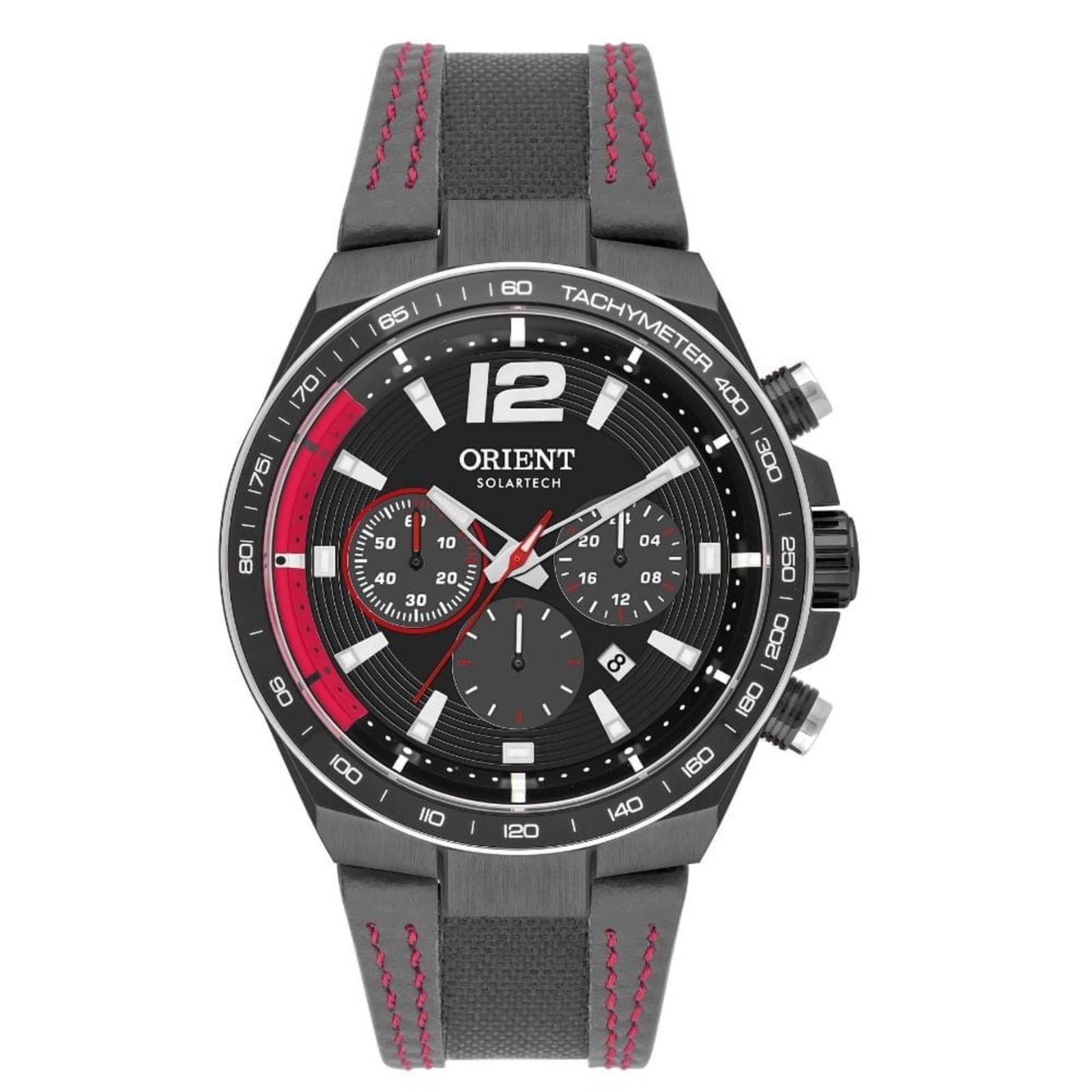 Relógio Masculino Orient Solartech Preto Taquímetro Exclusivo MPSCC015 P2PX Preto