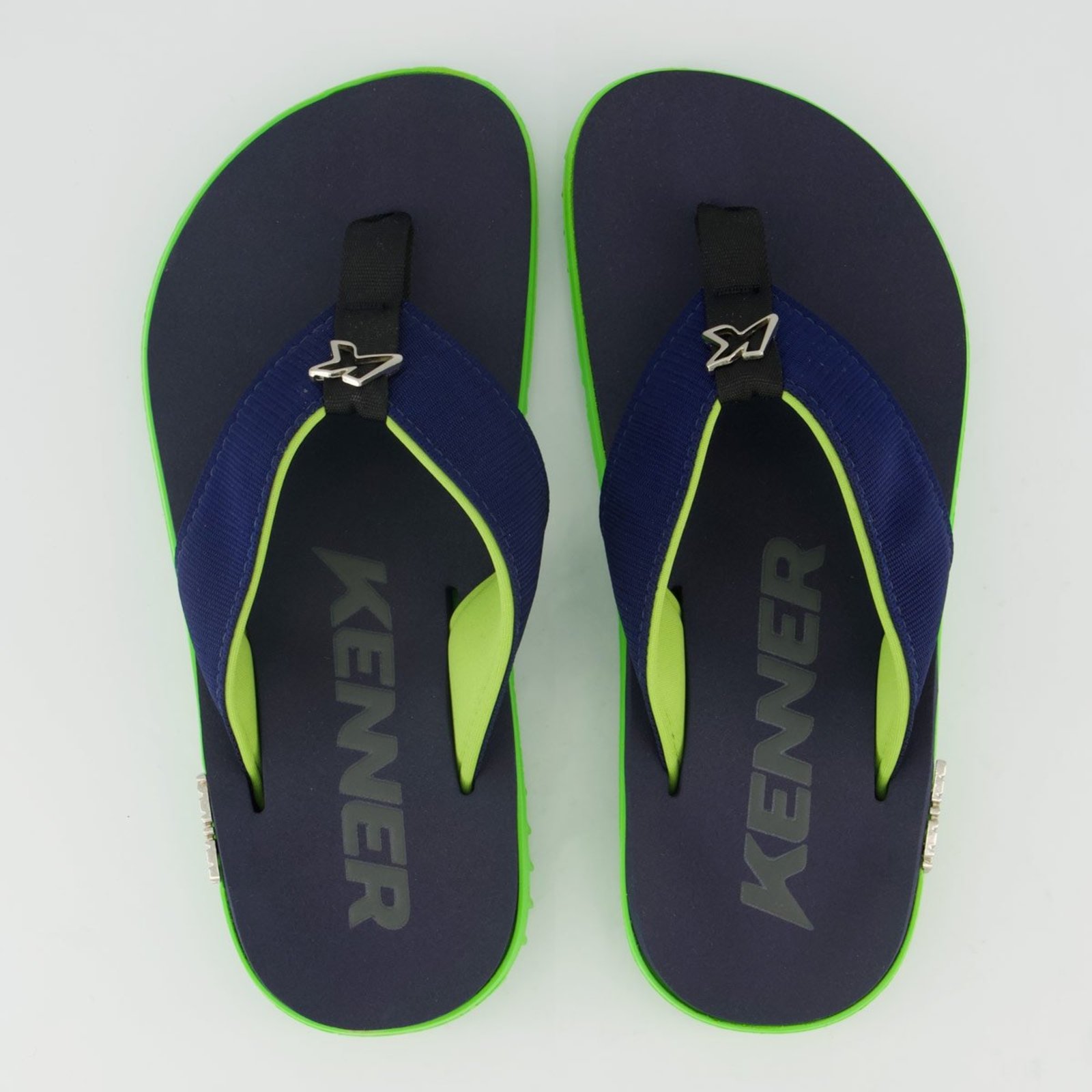 Chinelo Kenner Kivah Azul Marinho e Verde