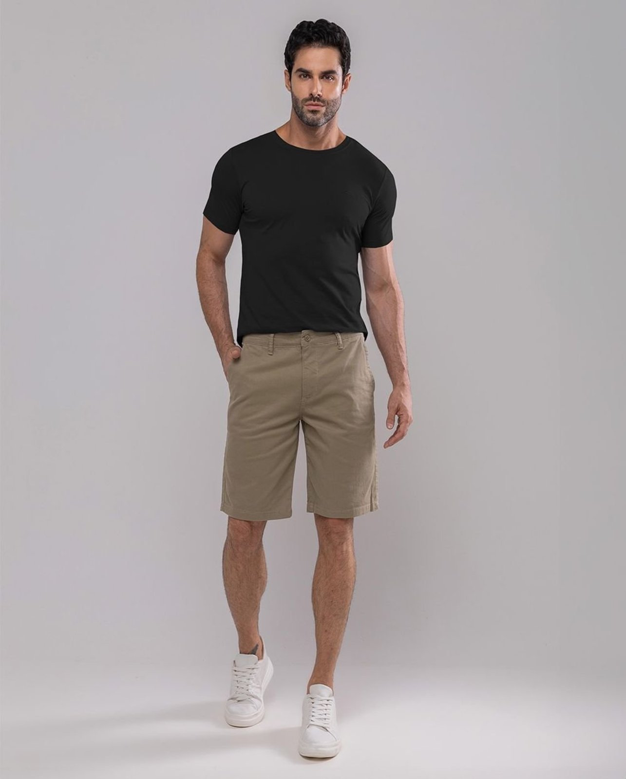 Bermuda Masculina Chino 11100 Capuccino Consciência
