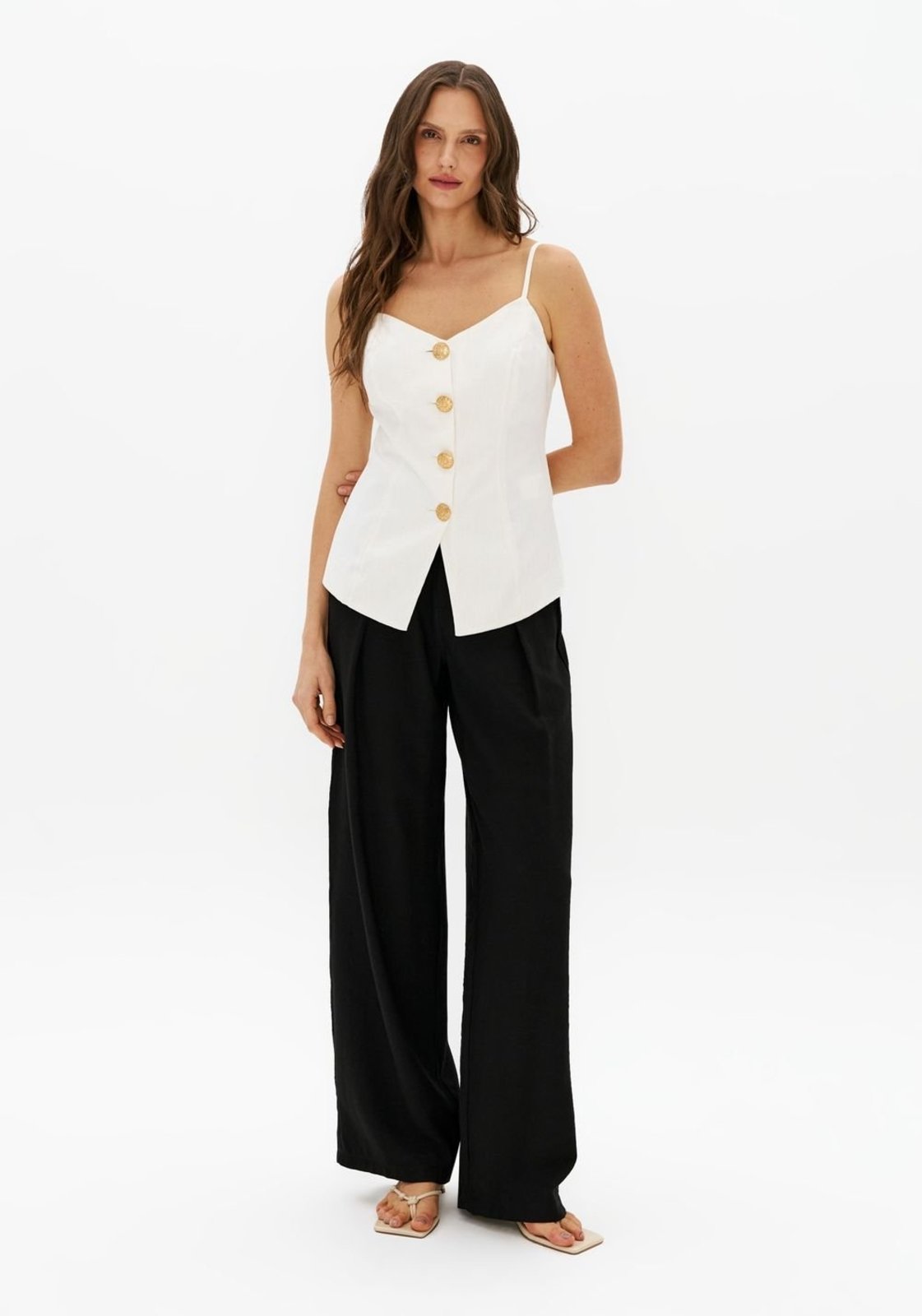 Calça Semiflare Cintura Alta Lança Perfume